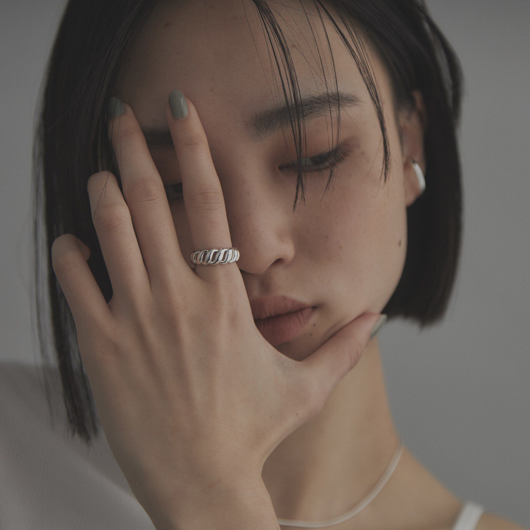 COCOSHNIK ONKITSCH「シルバー クロワッサンリング」|リング|