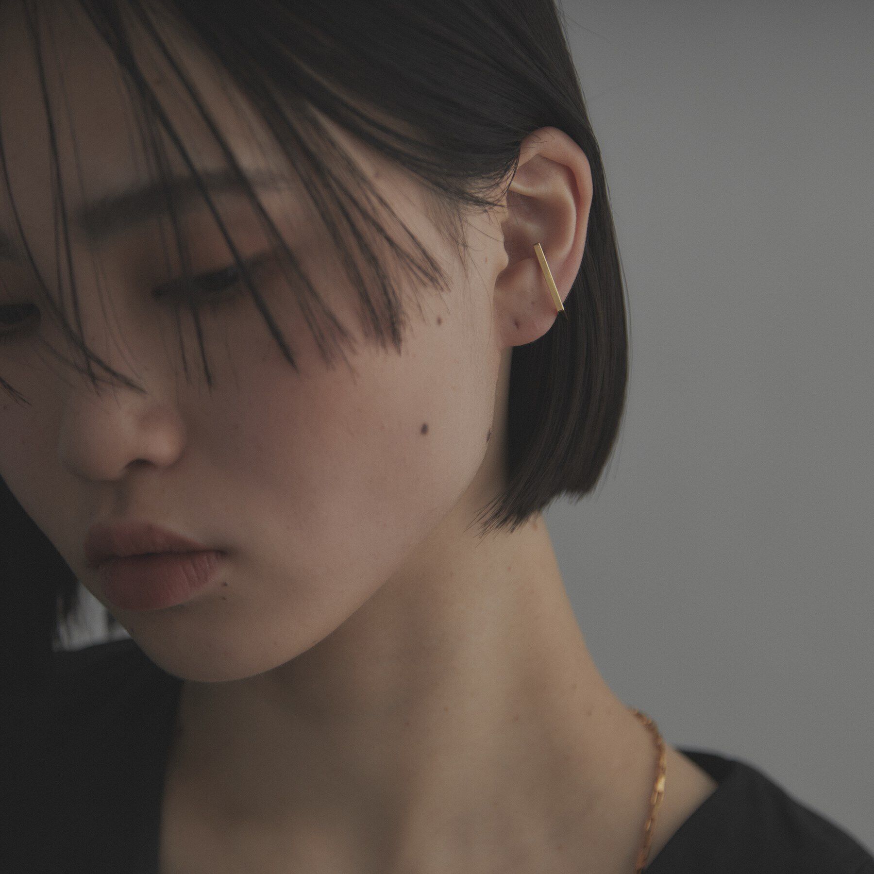 COCOSHNIK ONKITSCH「シルバー レクタングルイヤーカフ GP」|イヤリング|