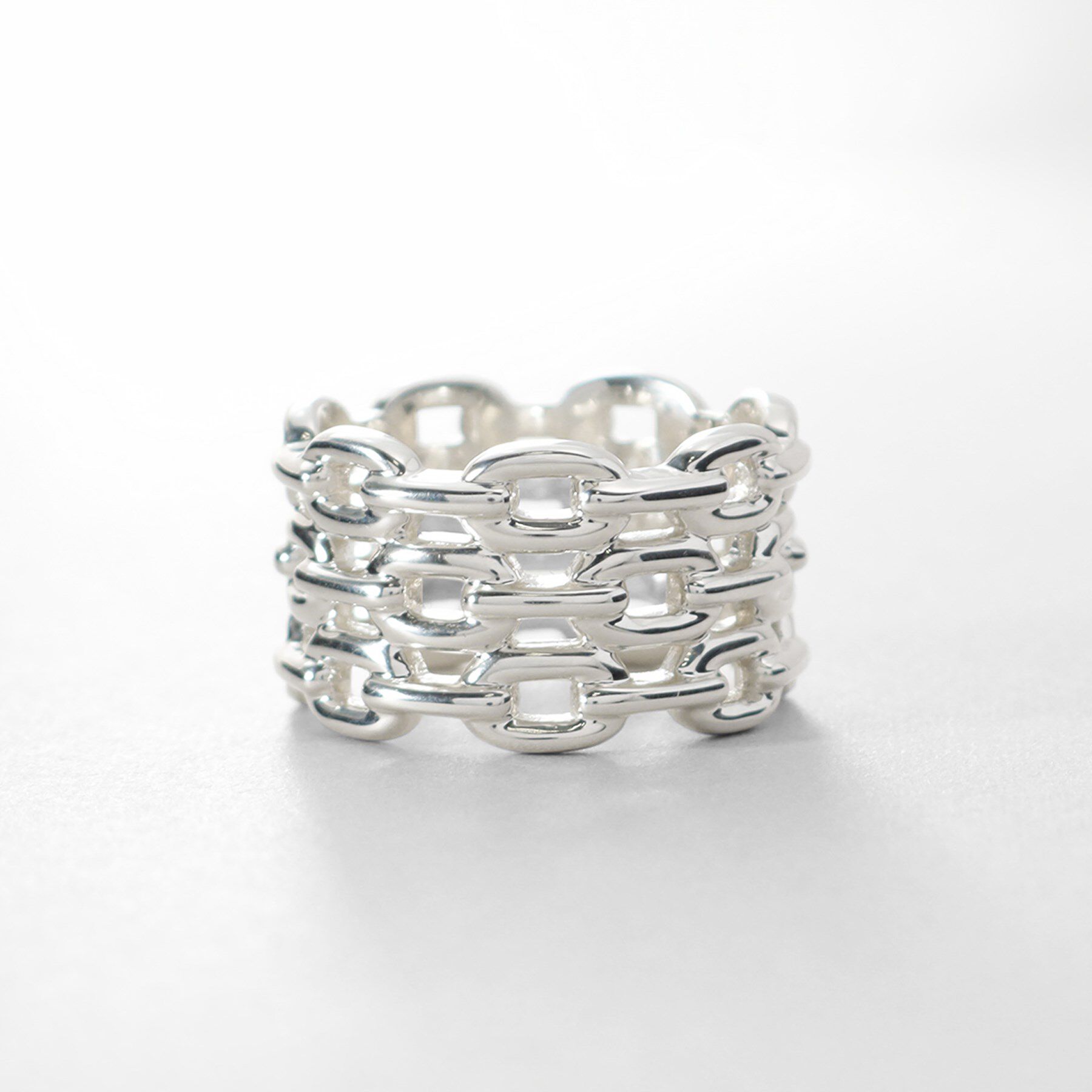 COCOSHNIK ONKITSCH「シルバー トリプルPCチェーンモチーフリング」|リング|