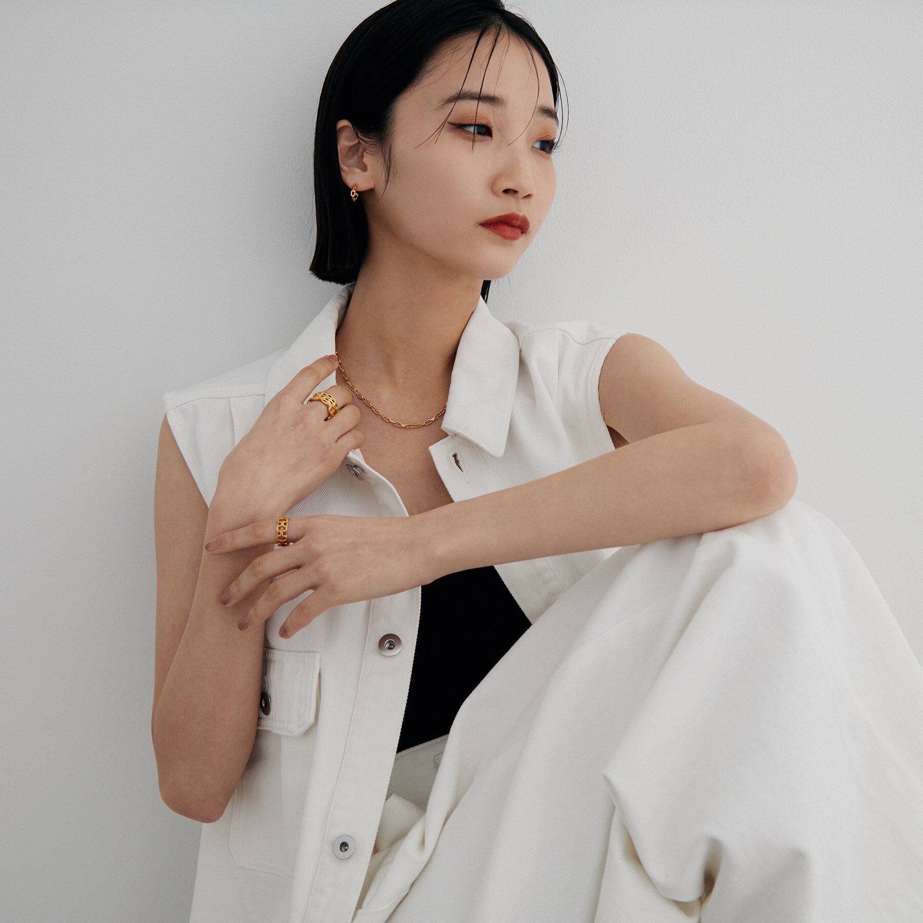 COCOSHNIK ONKITSCH「シルバー ビスマルクチェーンモチーフリング GP」|リング|