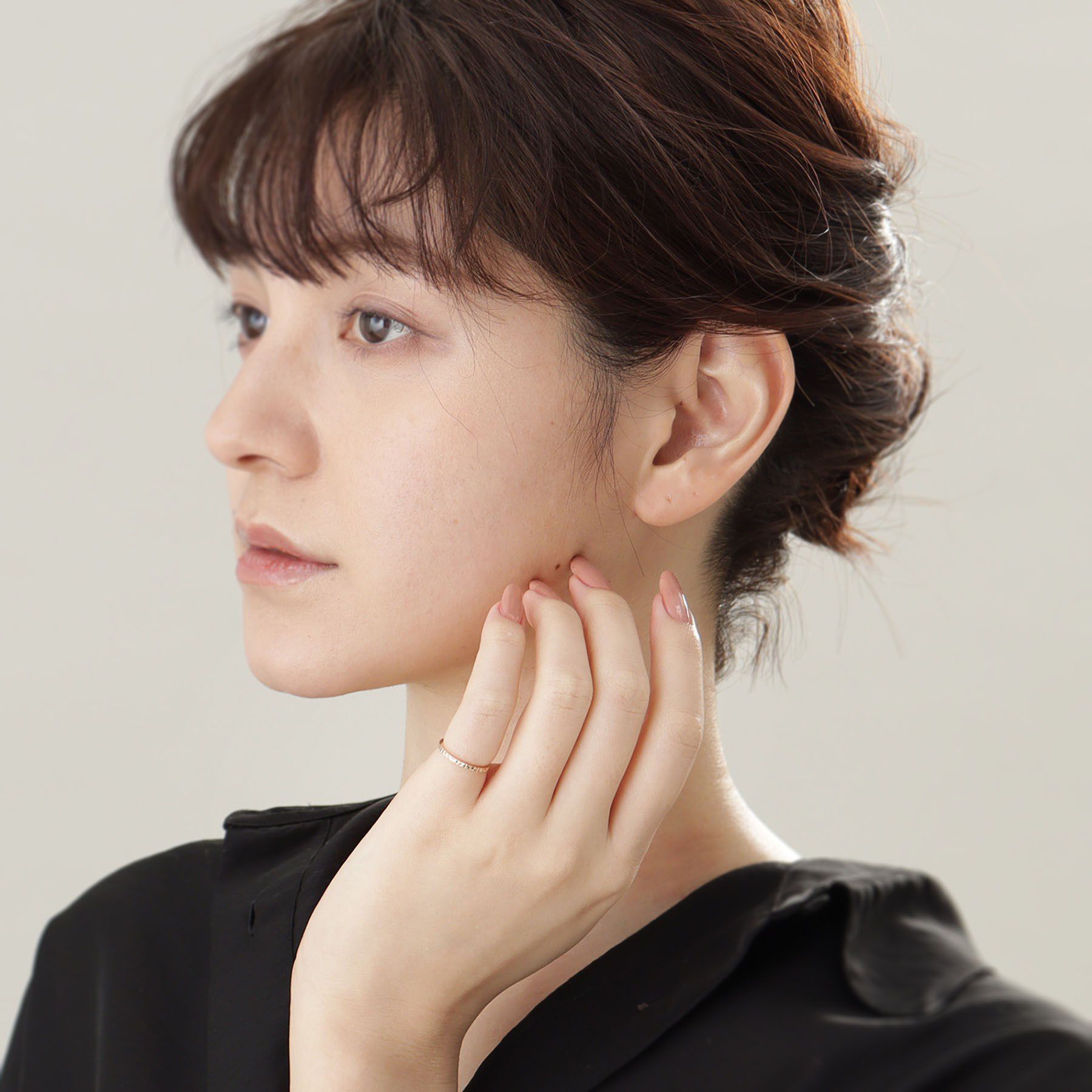 COCOSHNIK「K10カットワーク極光細 ピンキーリング」|リング|