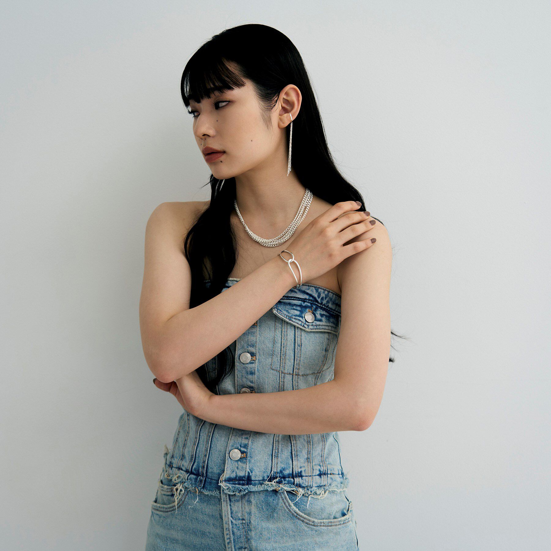 COCOSHNIK ONKITSCH「シルバー ワンストロークノットバングル」|ブレスレット・バングル|