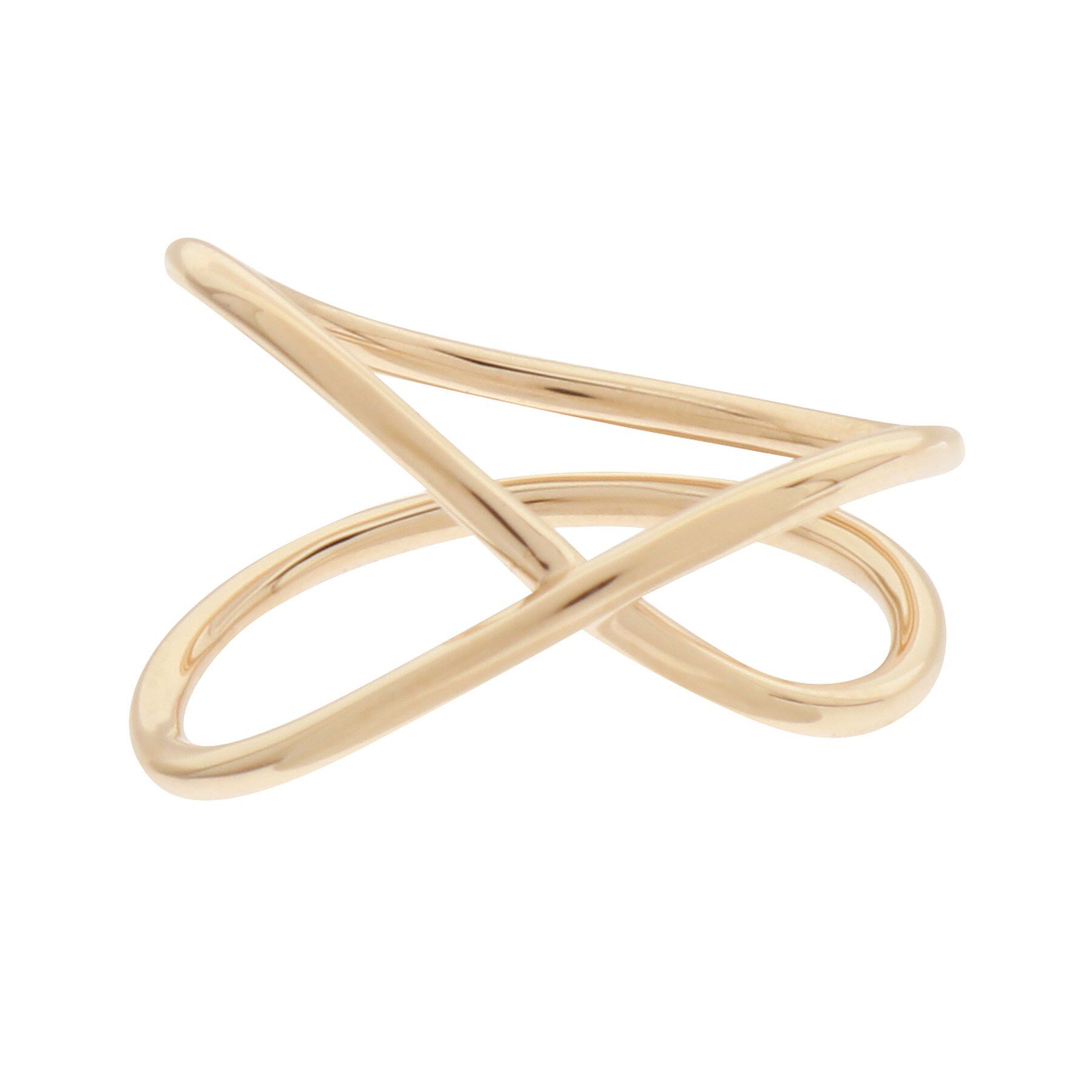 COCOSHNIK「K10ワンストローク アシンメトリー Ｘリング」|リング|