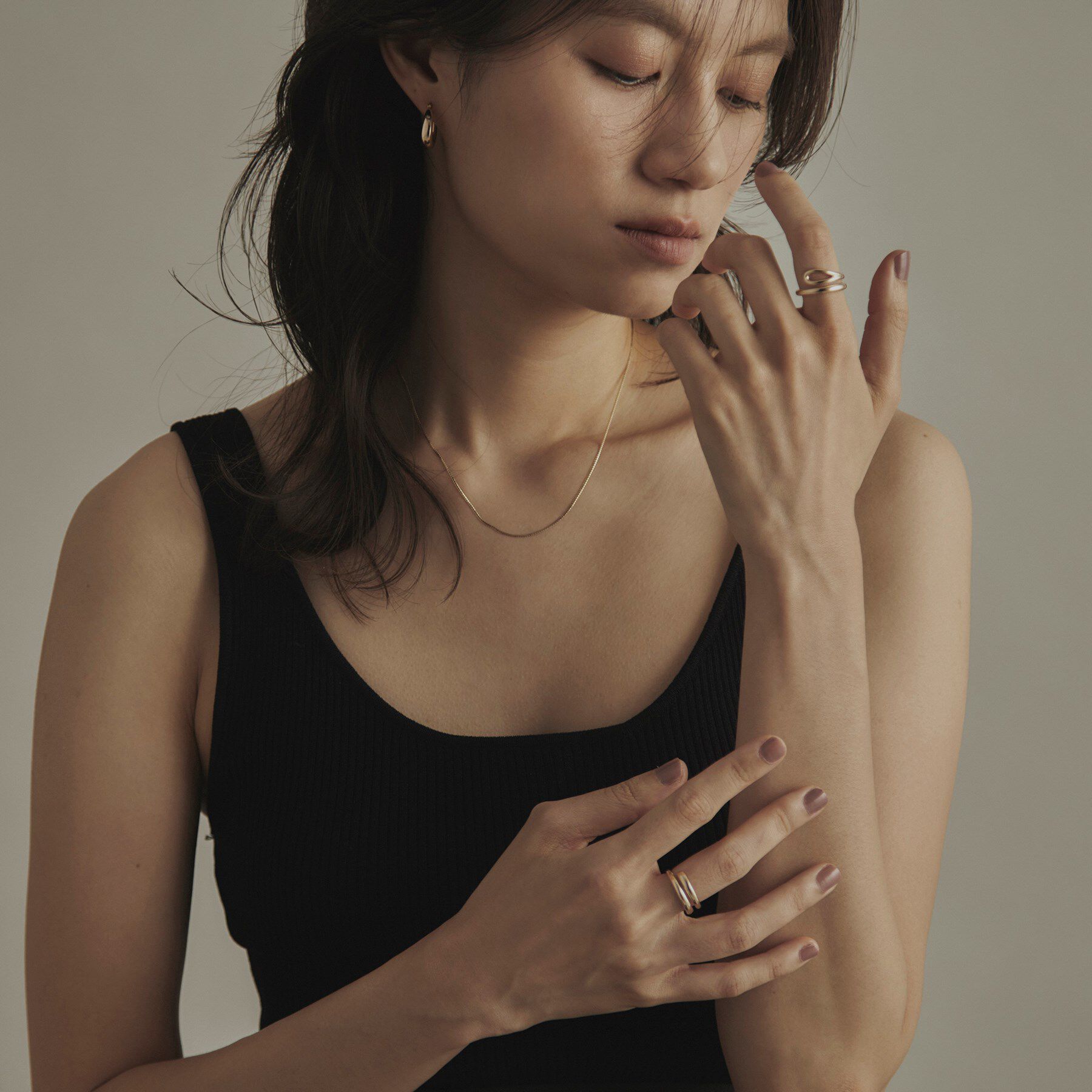 COCOSHNIK「K10スリットオーバーラップ リング」|リング|