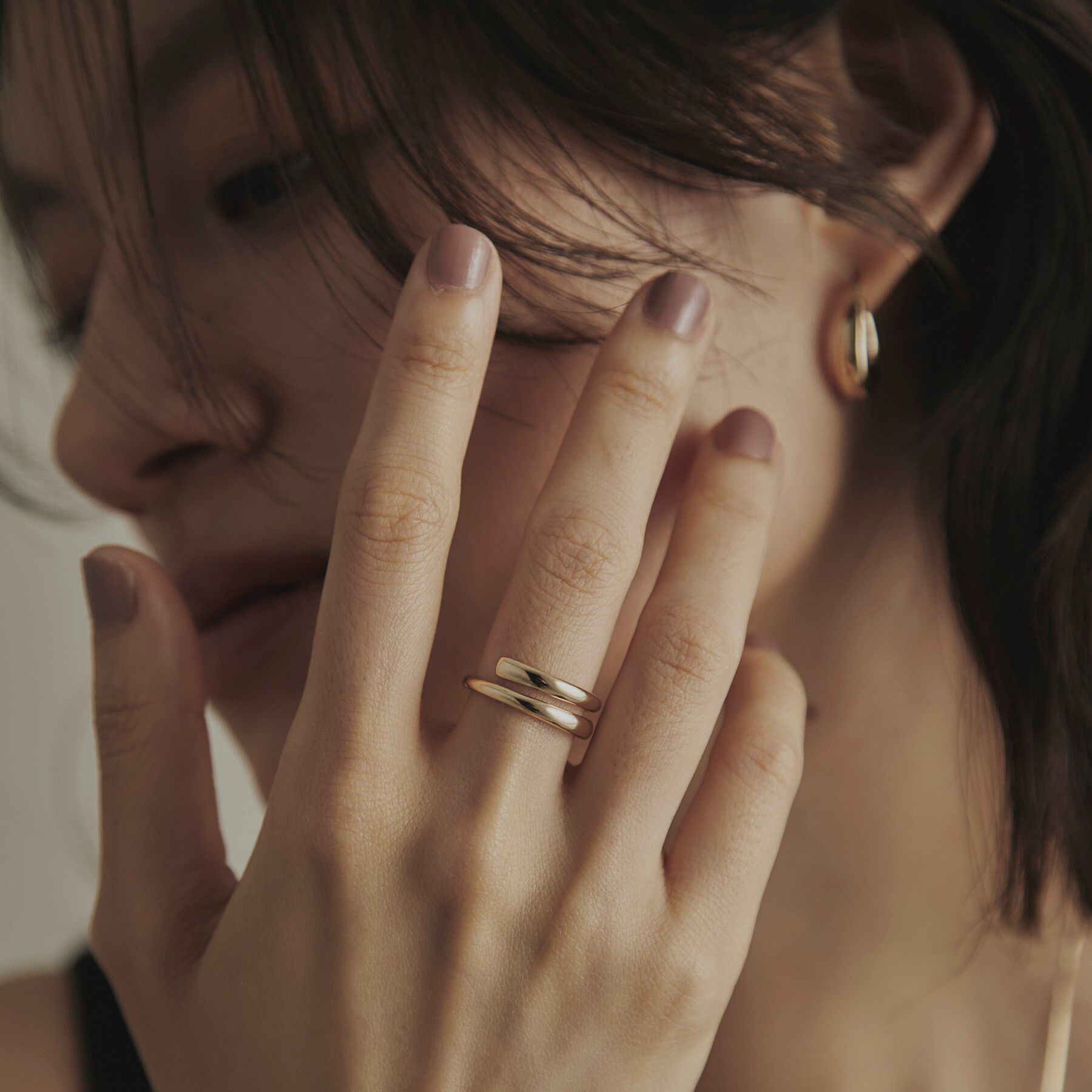 COCOSHNIK「K10スリットオーバーラップ リング」|リング|