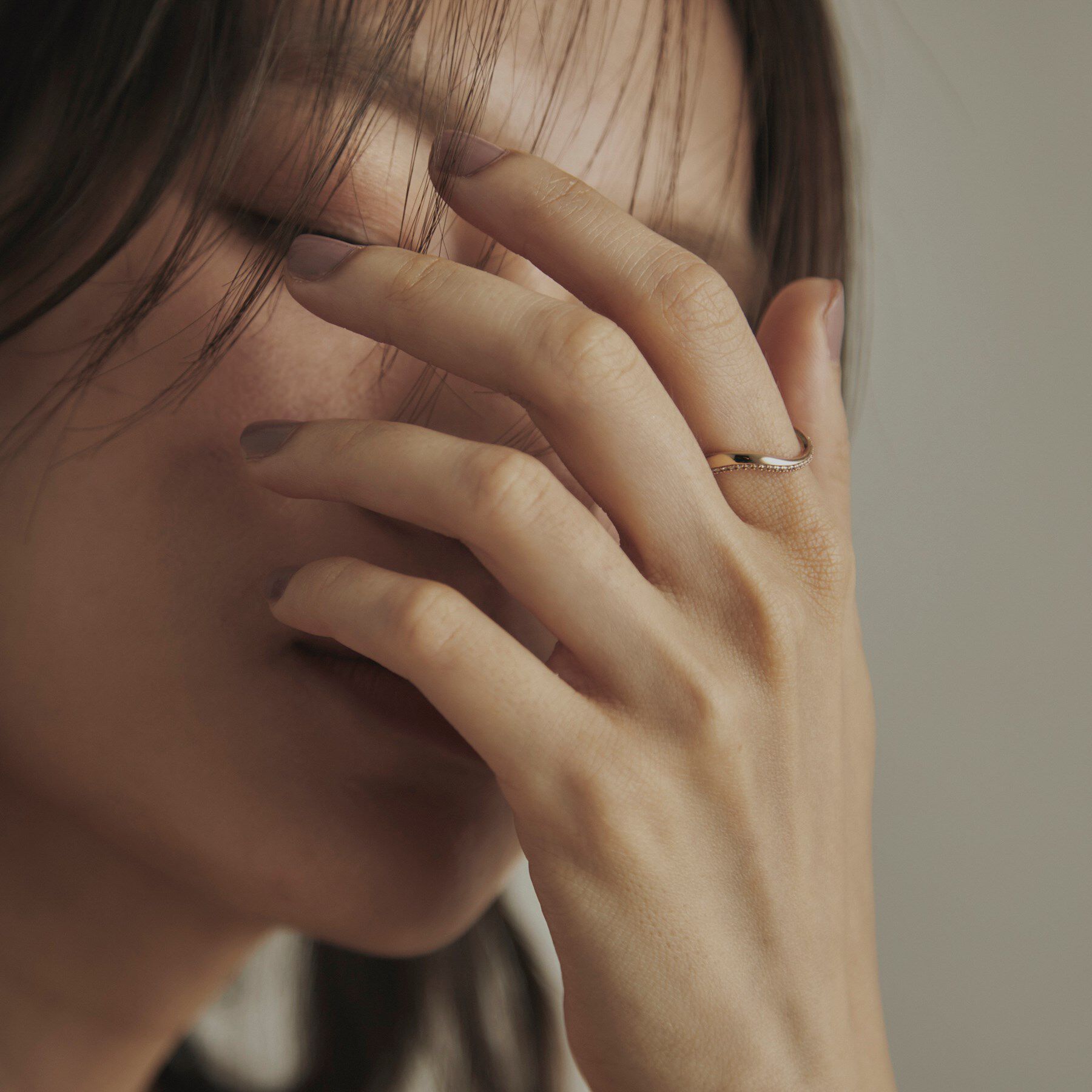 COCOSHNIK「K10ダイヤモンド アシンメトリーSライン リング」|リング|