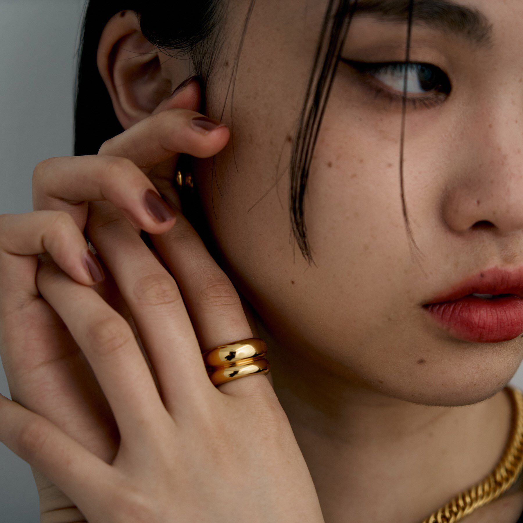 COCOSHNIK ONKITSCH「シルバー チャビーローテイテッドリング GP」|リング|