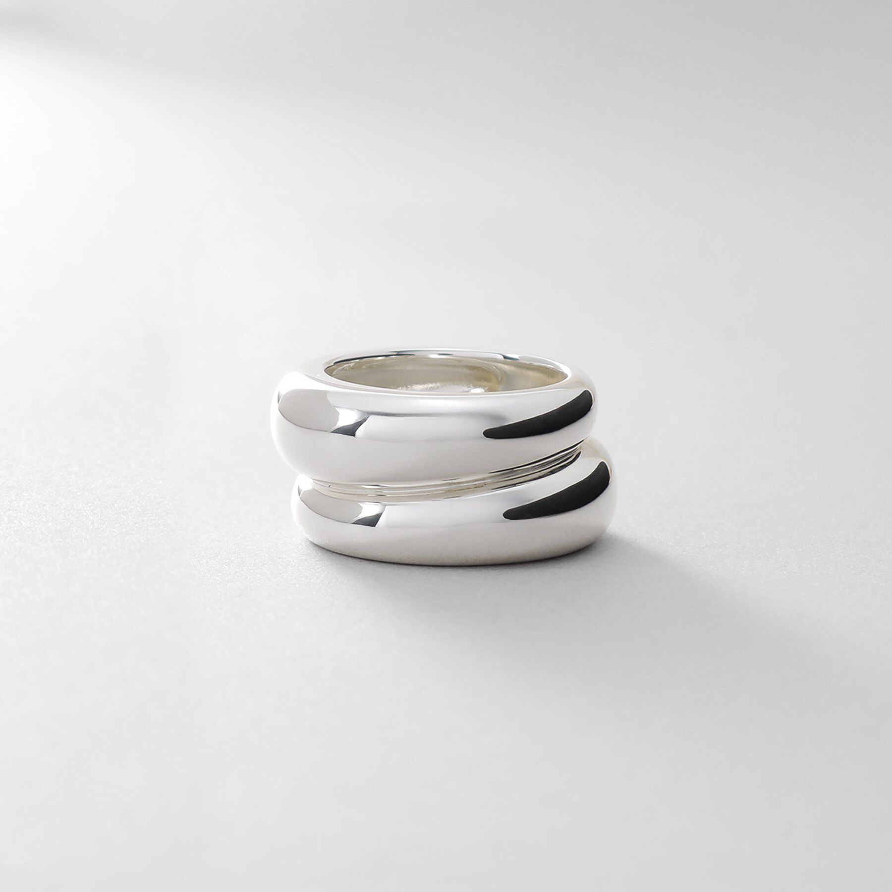 COCOSHNIK ONKITSCH「シルバー チャビーローテイテッドリング」|リング|