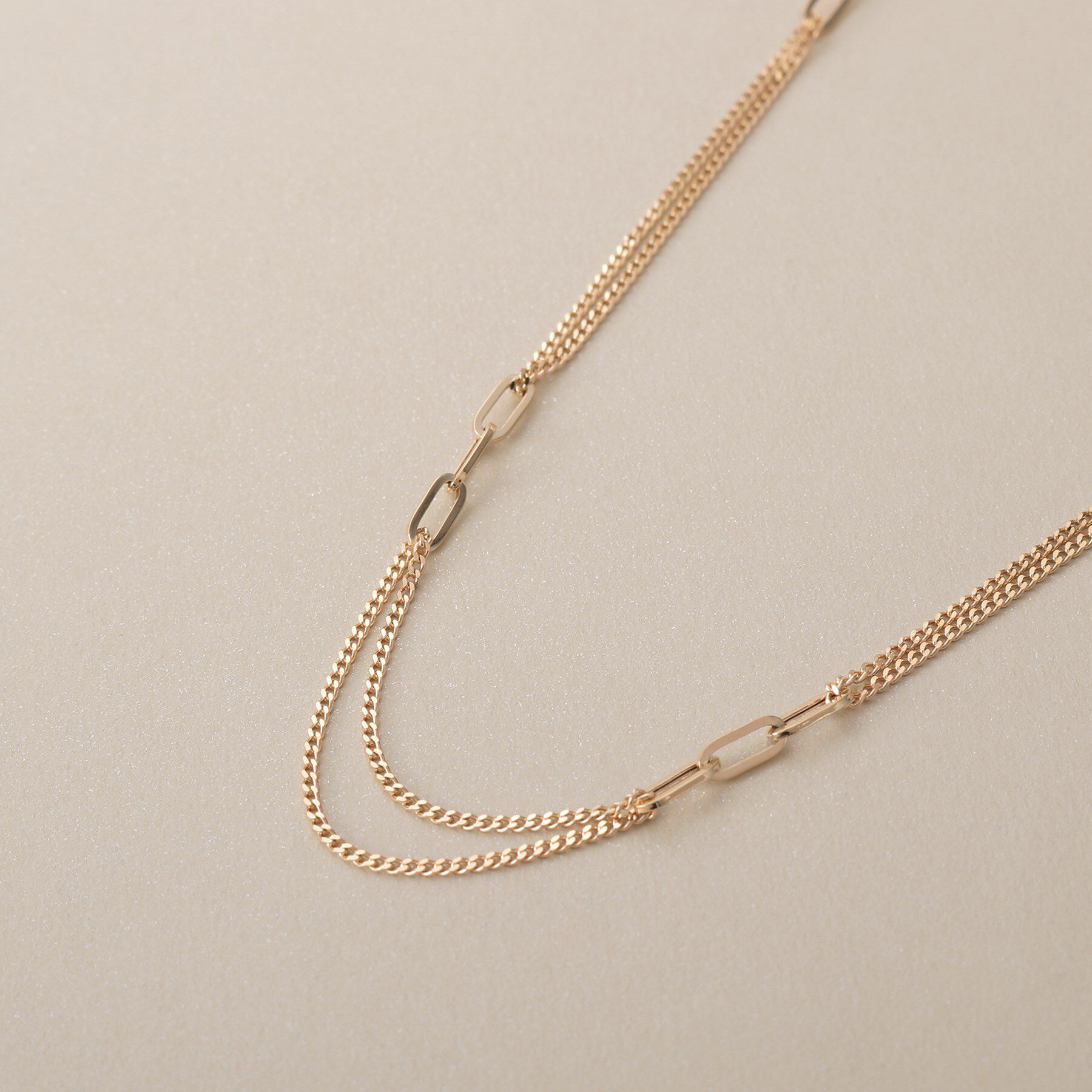 COCOSHNIK「K10中空プリムキヘイループステーション ネックレス」|ネックレス|