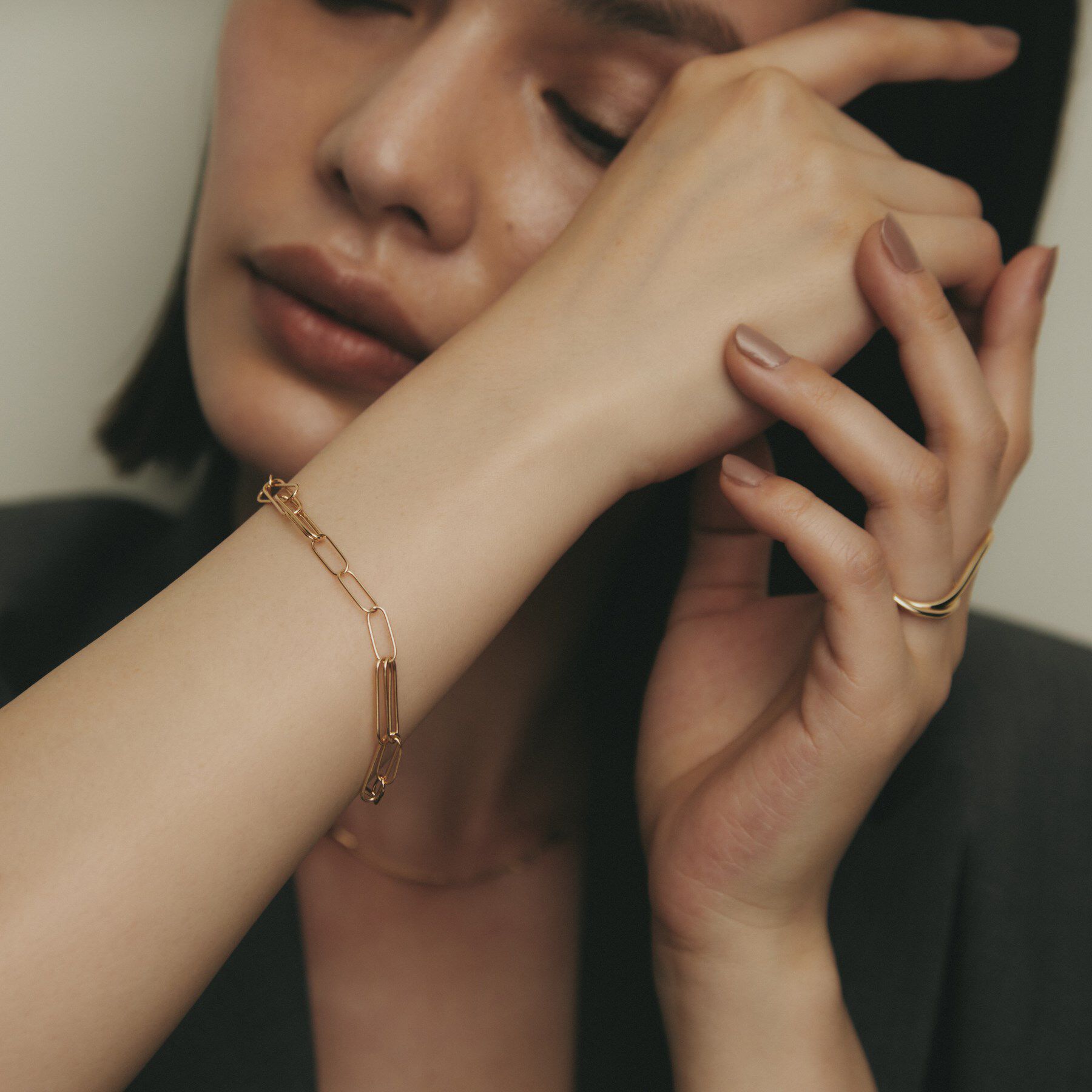 COCOSHNIK「K10PCチェーンランダムコネクト ブレスレット」|ブレスレット・バングル|