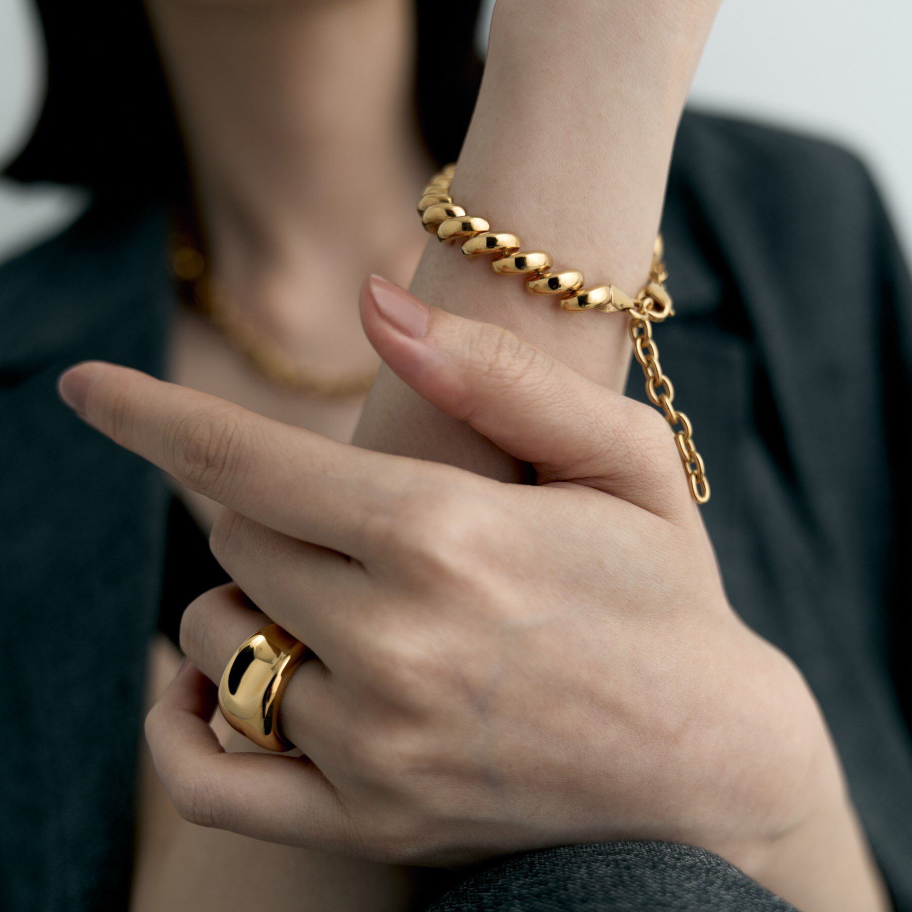 COCOSHNIK ONKITSCH「シルバー デザインチェーン サンマルコブレスレット GP」|ブレスレット・バングル|