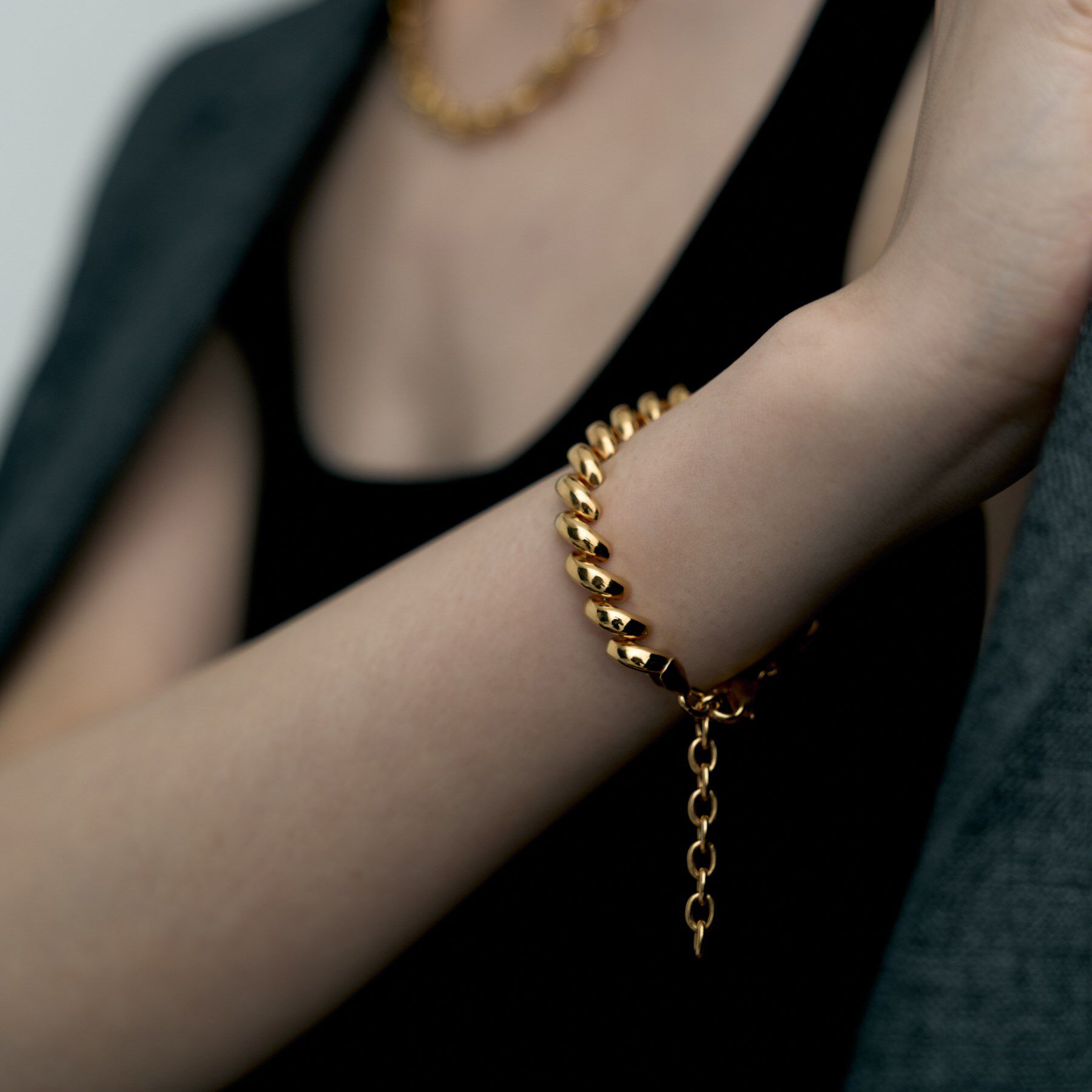 COCOSHNIK ONKITSCH「シルバー デザインチェーン サンマルコブレスレット GP」|ブレスレット・バングル|