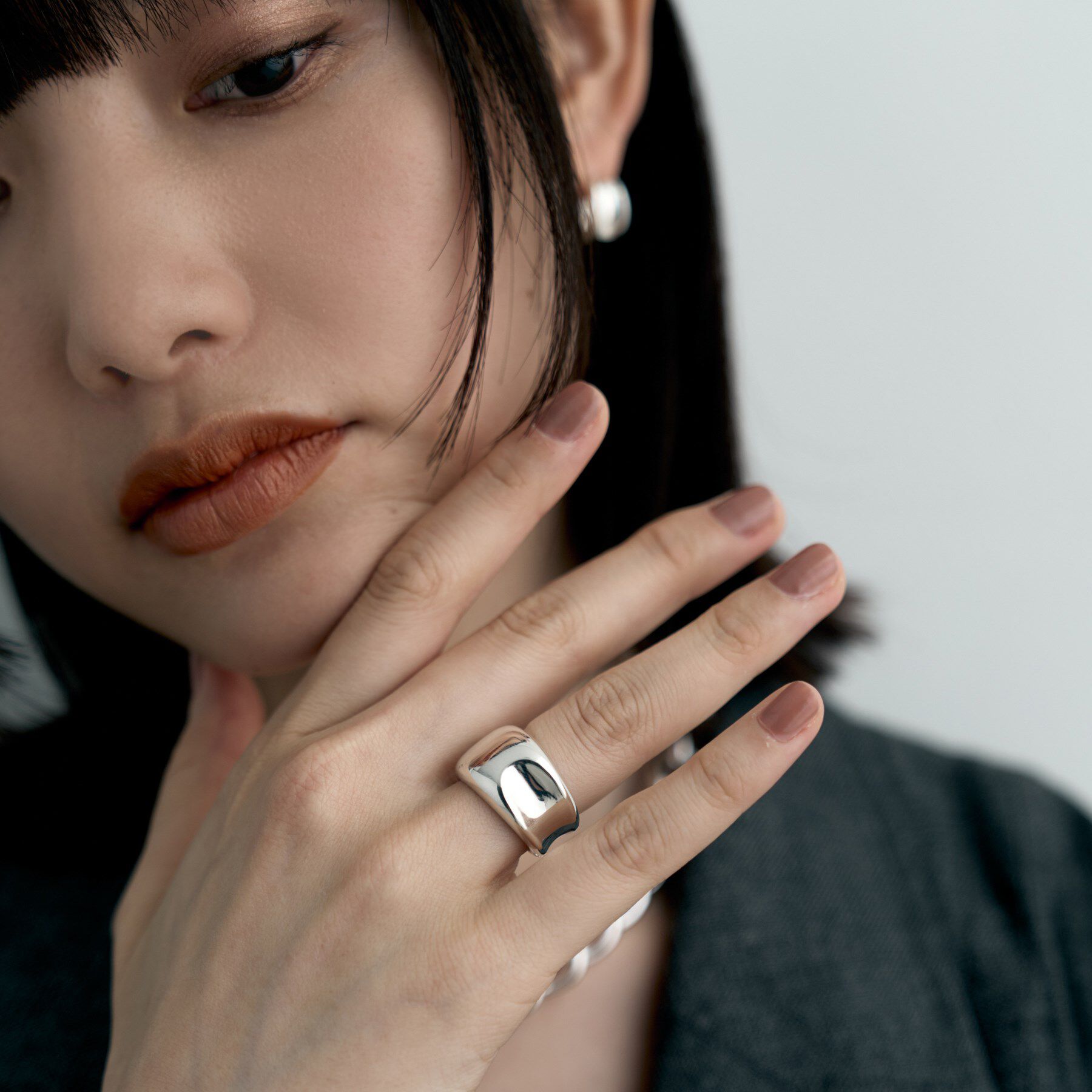 COCOSHNIK ONKITSCH「シルバー コンケイブリング」|リング|