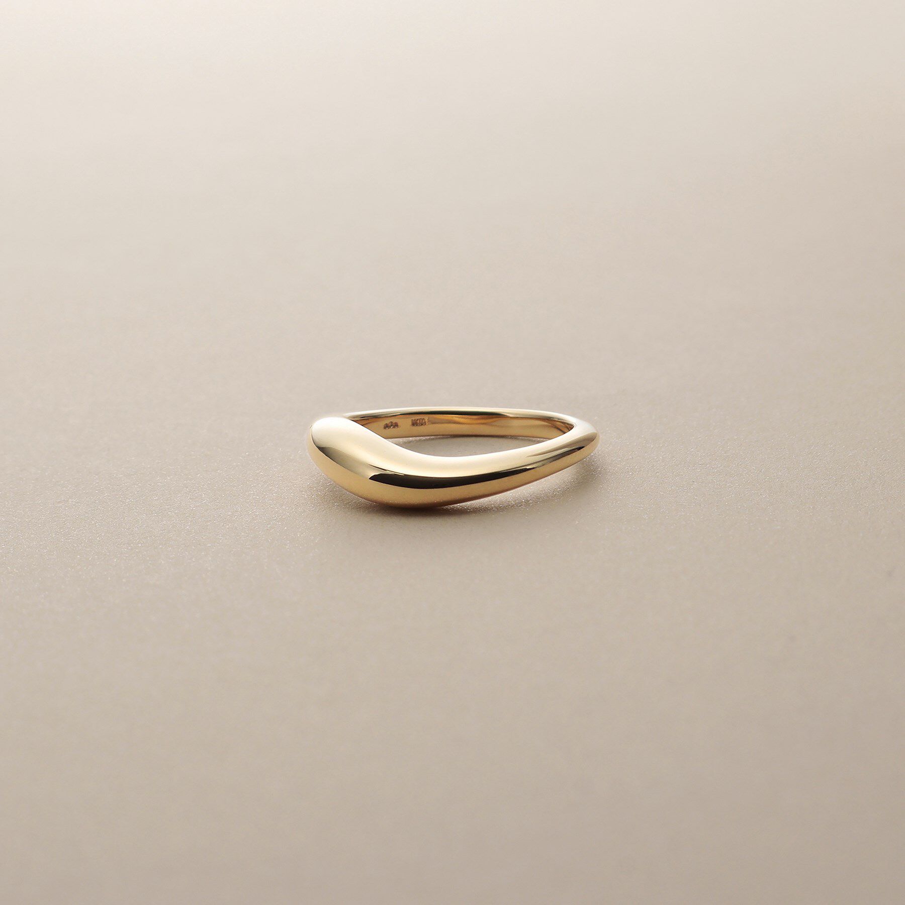 COCOSHNIK「K10カーブスタック リング」|リング|イエローゴールド(1