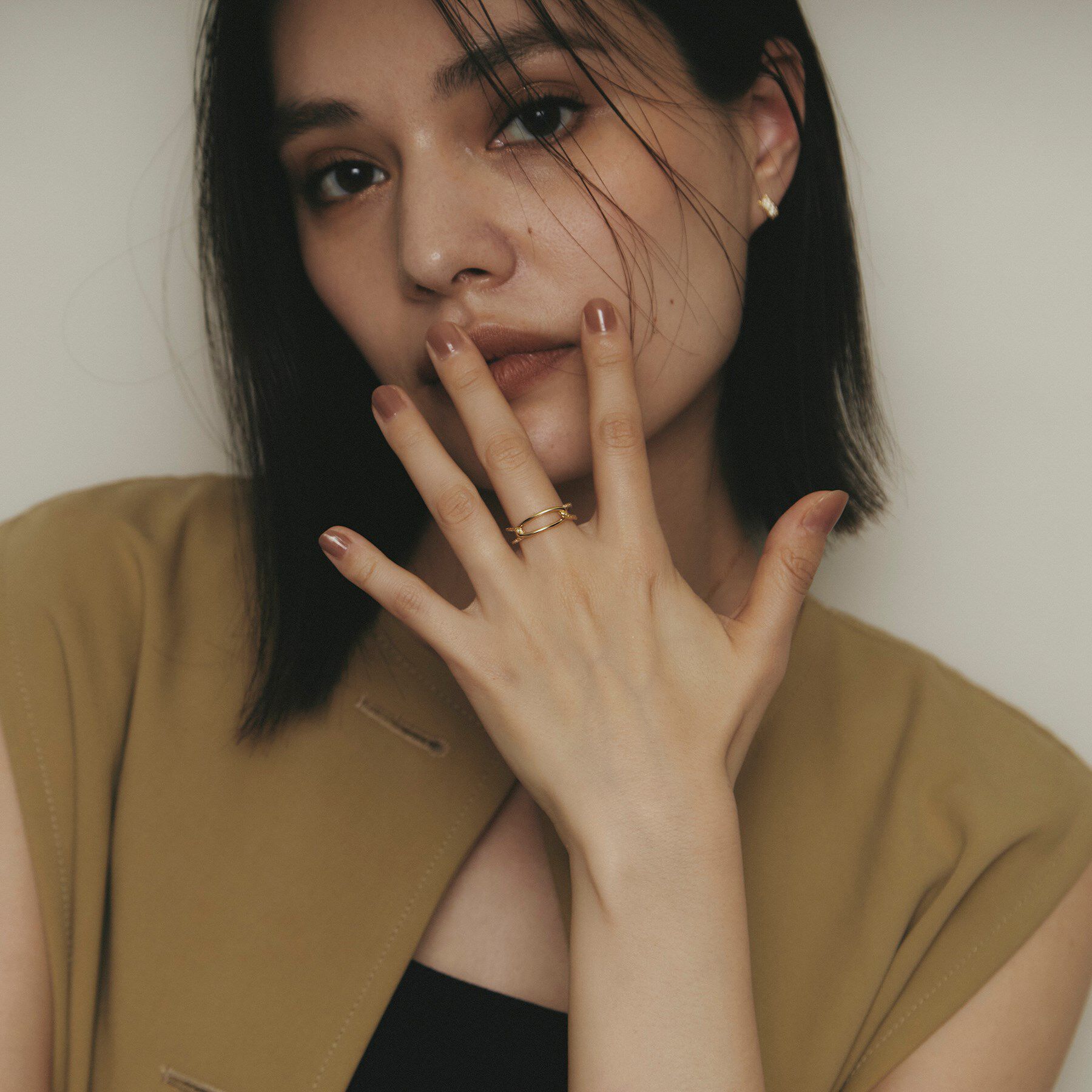 COCOSHNIK「K18ダイヤモンド PCチェーン リング」|リング|