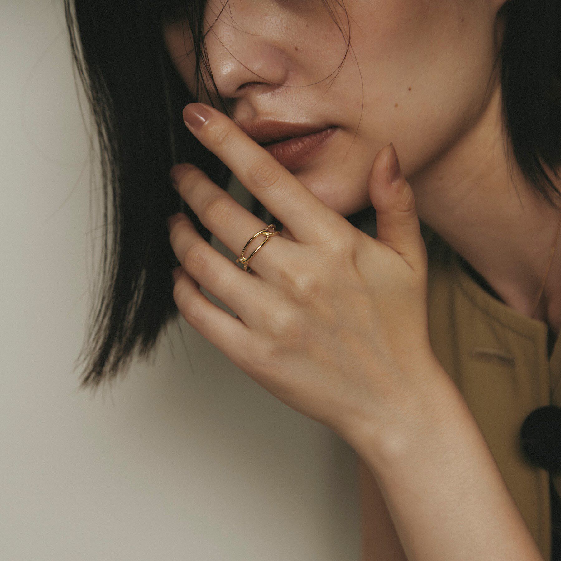 COCOSHNIK「K18ダイヤモンド PCチェーン リング」|リング|