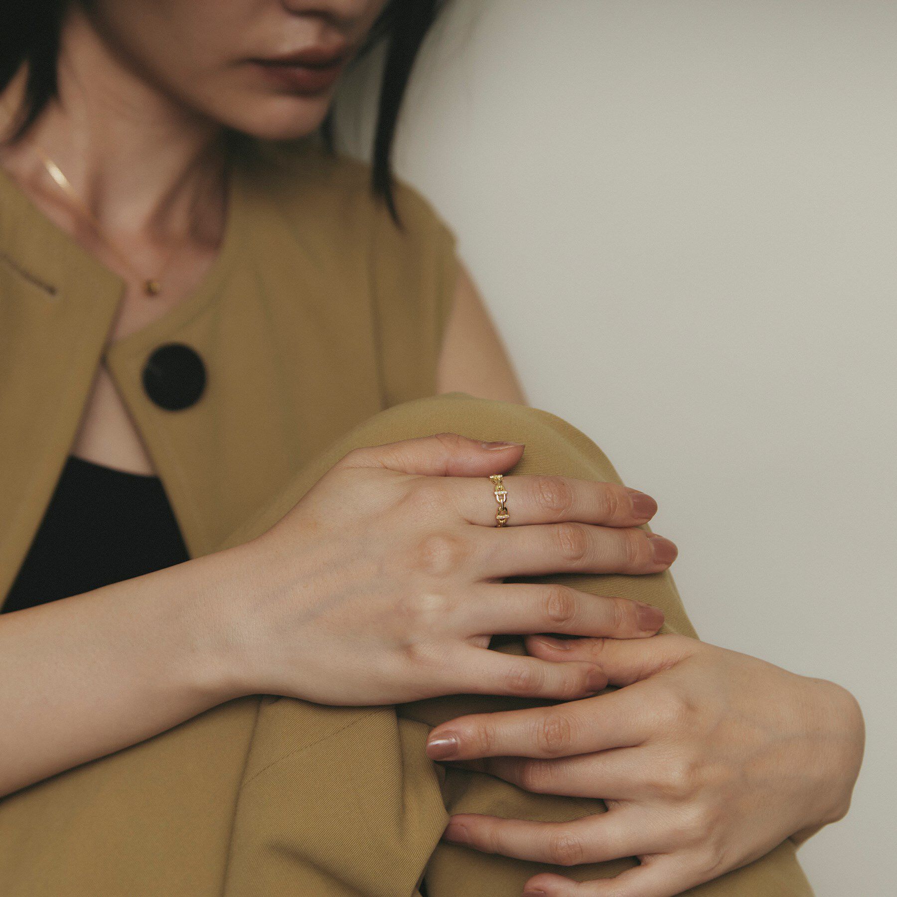 COCOSHNIK「K18ダイヤモンド PCモチーフ リング」|リング|