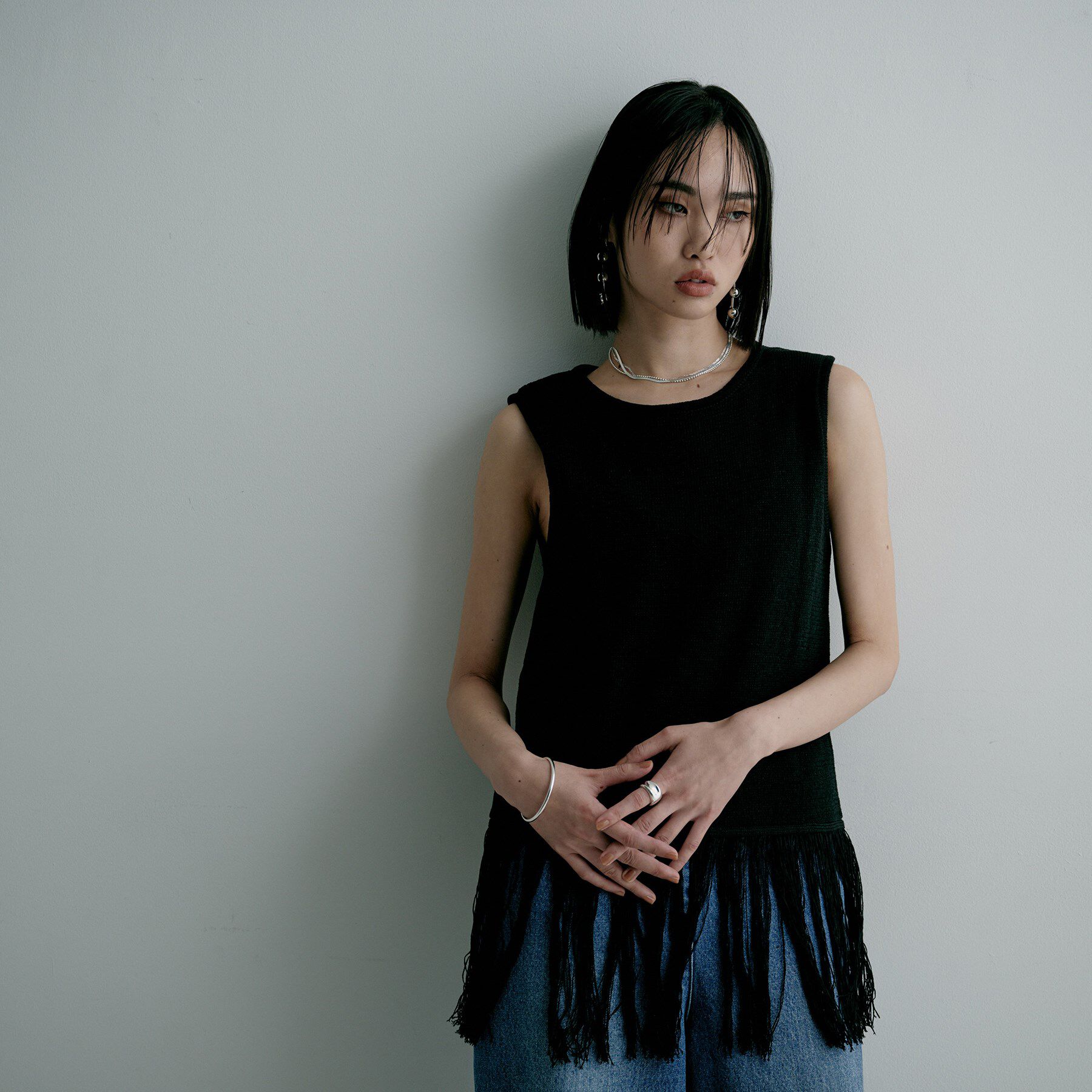 COCOSHNIK ONKITSCH「シルバー ハーフラウンドバングル」|ブレスレット・バングル|