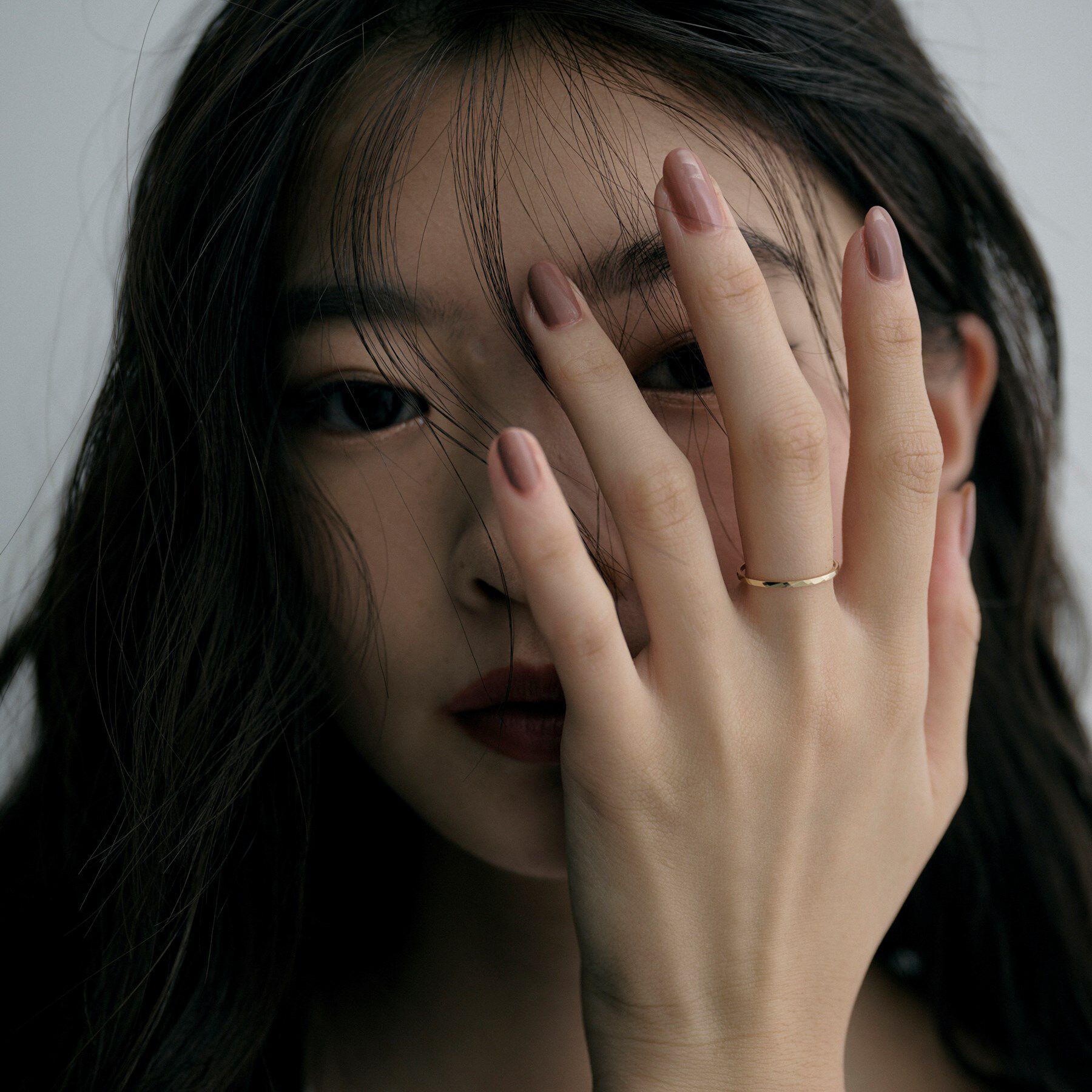 COCOSHNIK ONKITSCH「K10スキニーリング ダイアゴナルカット」|リング|