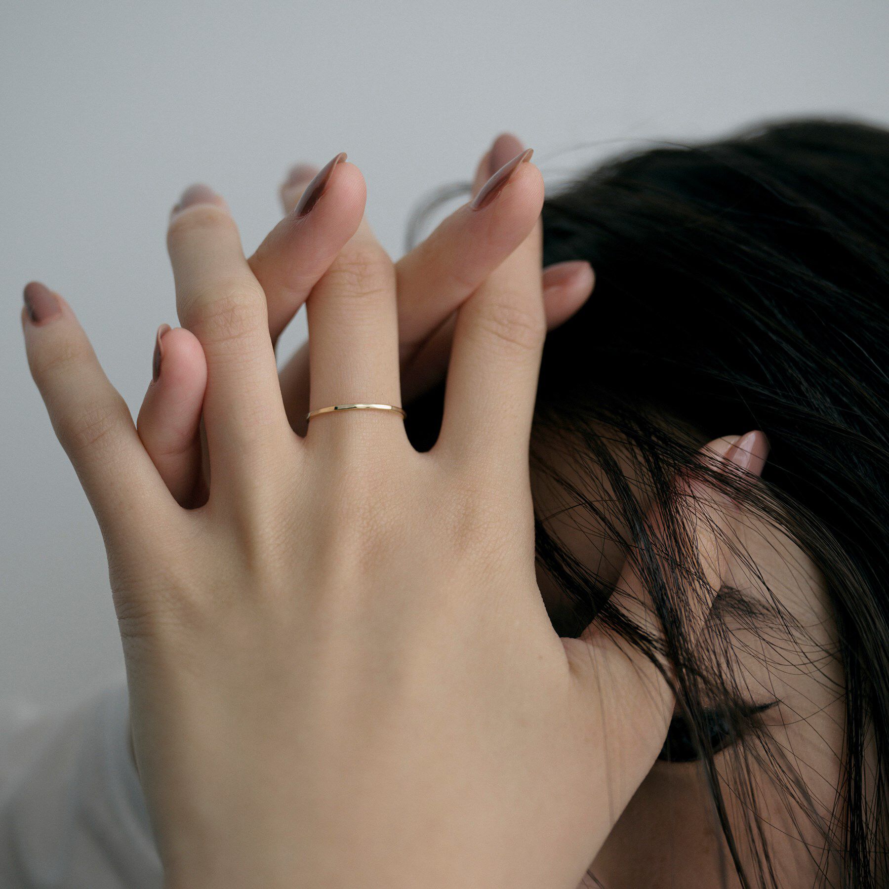 COCOSHNIK ONKITSCH「K10スキニーリング レクタングルパターン」|リング|