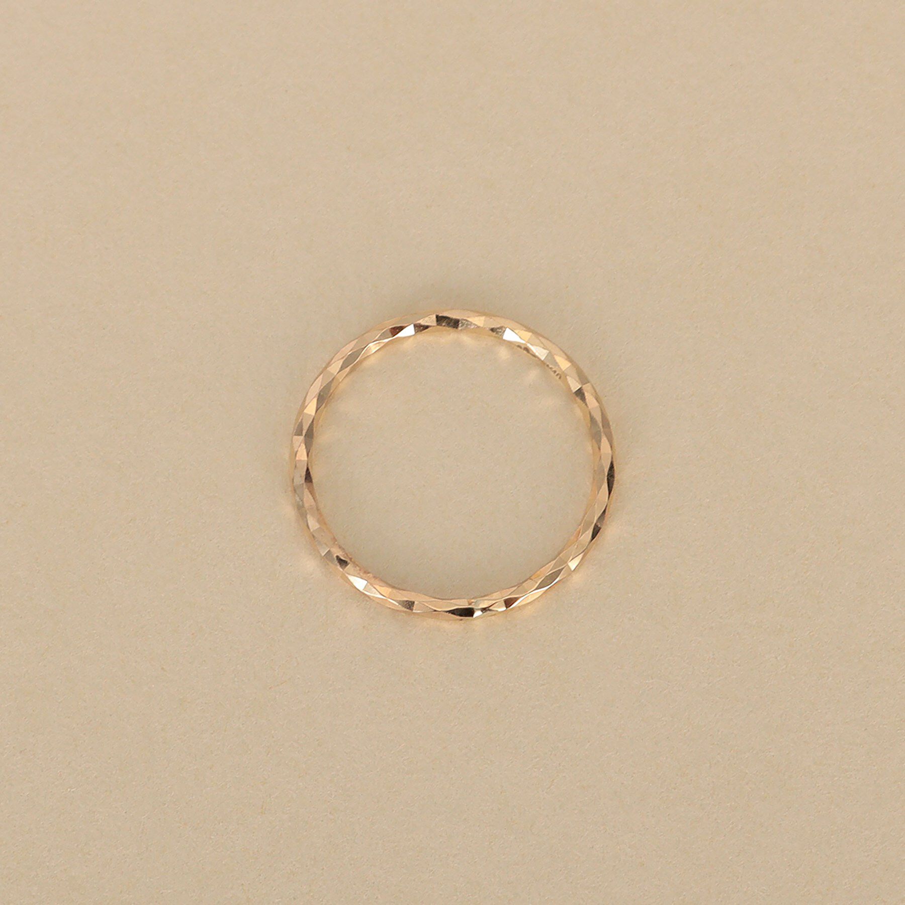 COCOSHNIK ONKITSCH「K10スキニーピンキーリング ミラーカット」|リング|