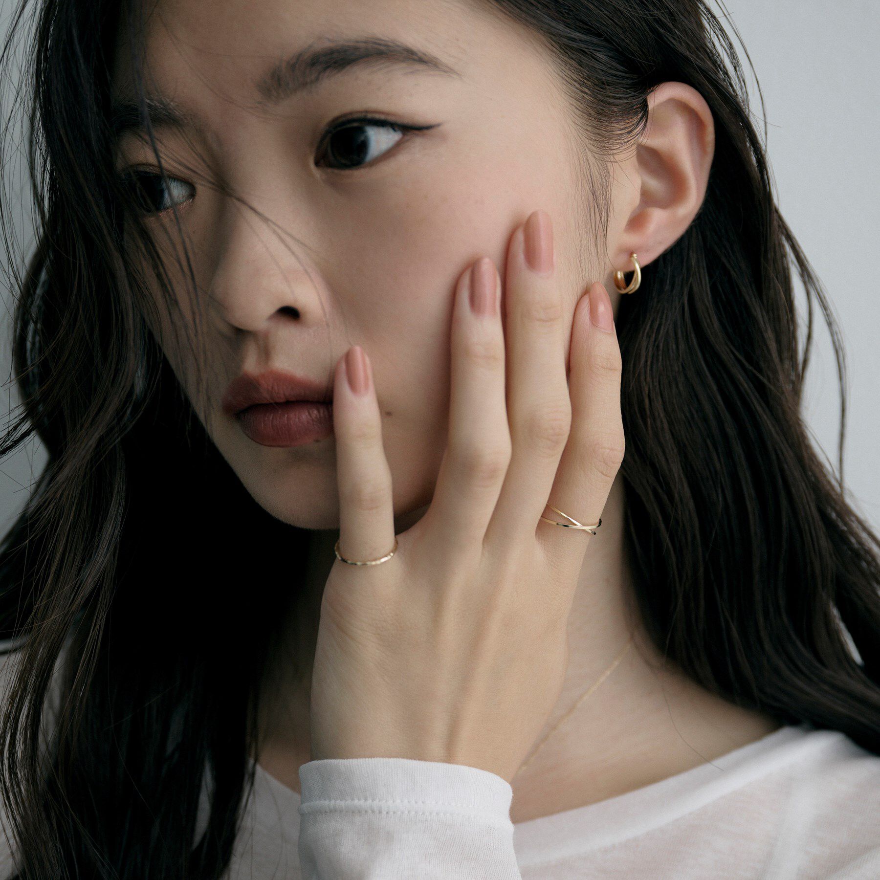 COCOSHNIK ONKITSCH「K10スキニーピンキーリング ミラーカット」|リング|