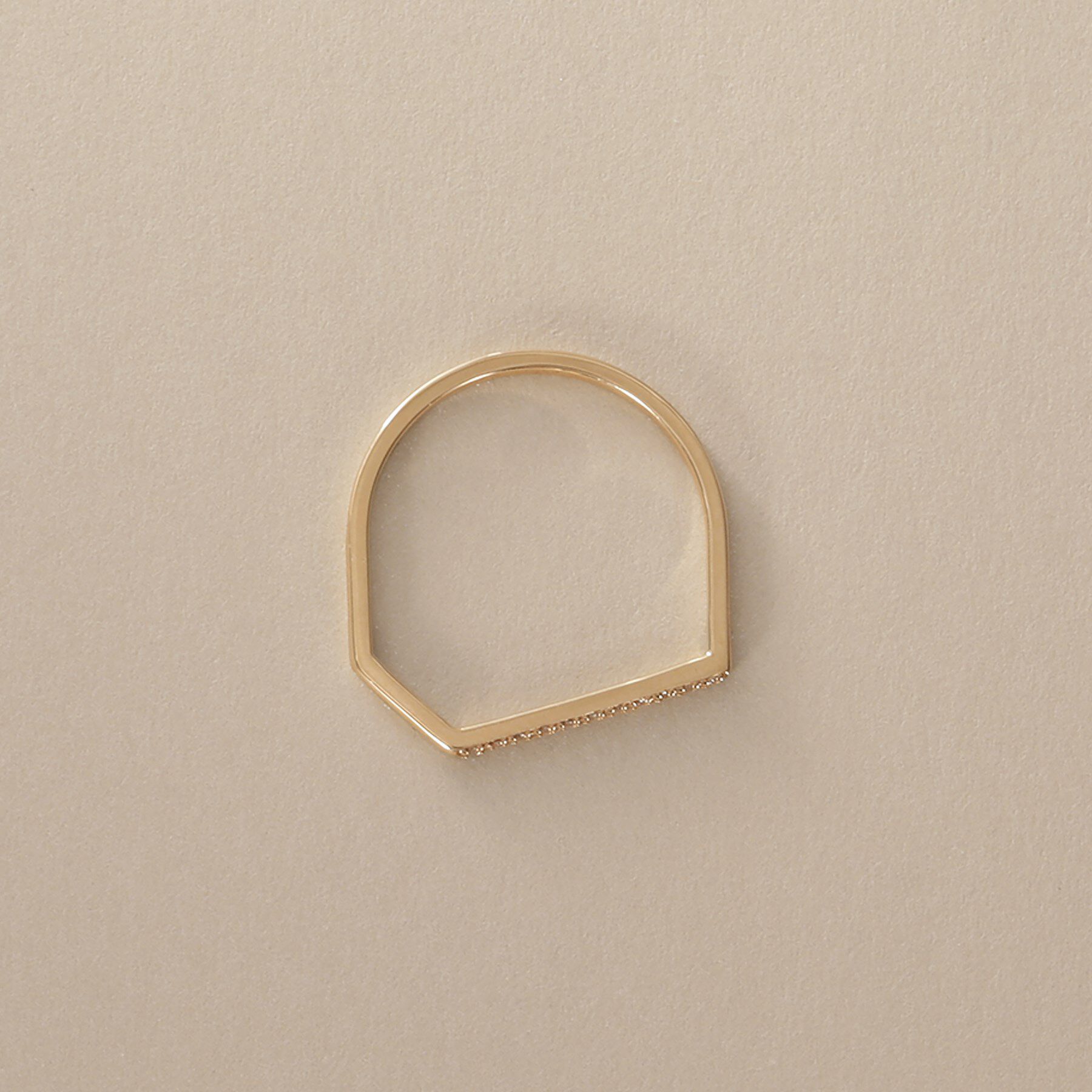 COCOSHNIK「K10ダイヤモンド スロープ リング」|リング|