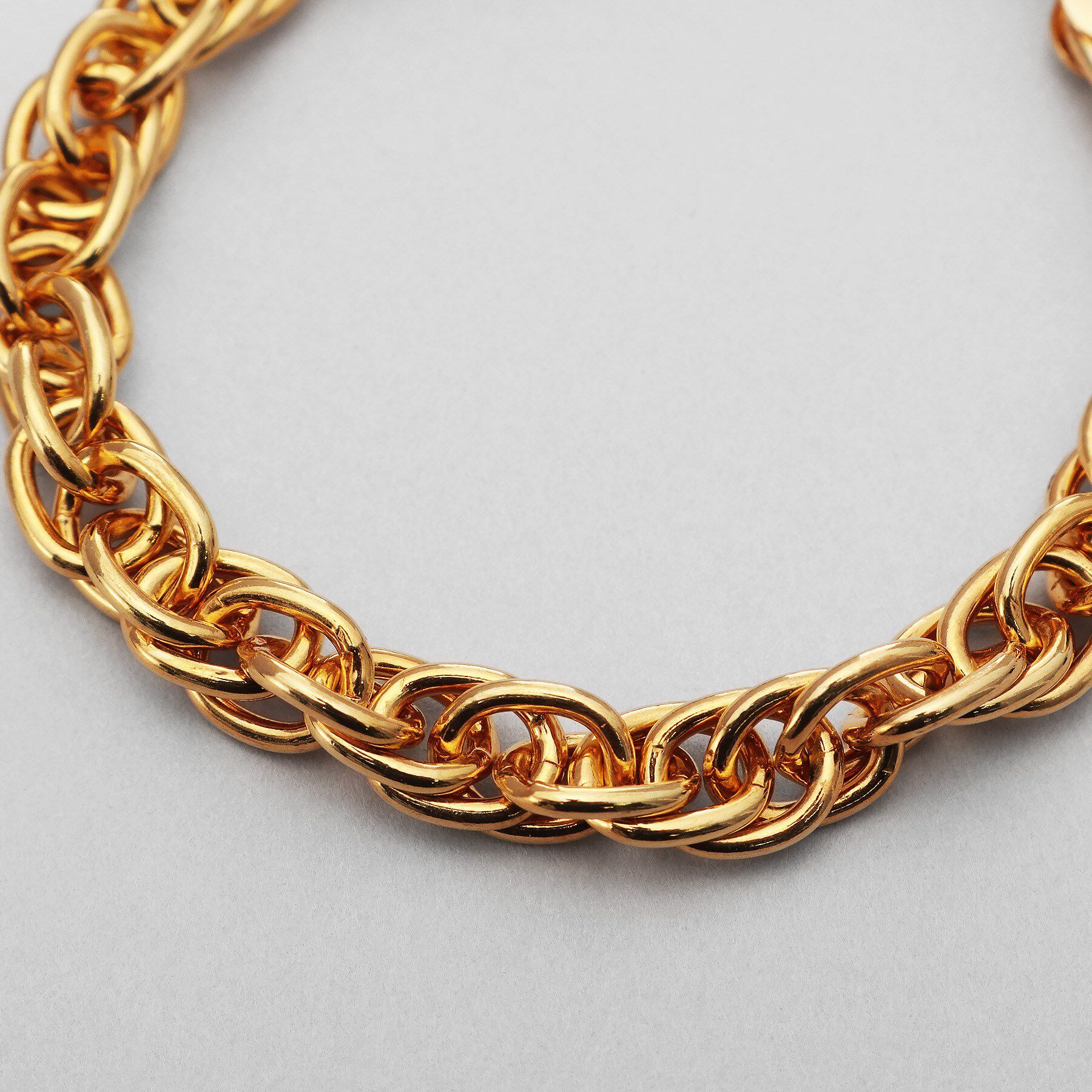 COCOSHNIK ONKITSCH「シルバー デザインチェーン ダブルケーブルブレスレット GP」|ブレスレット・バングル|