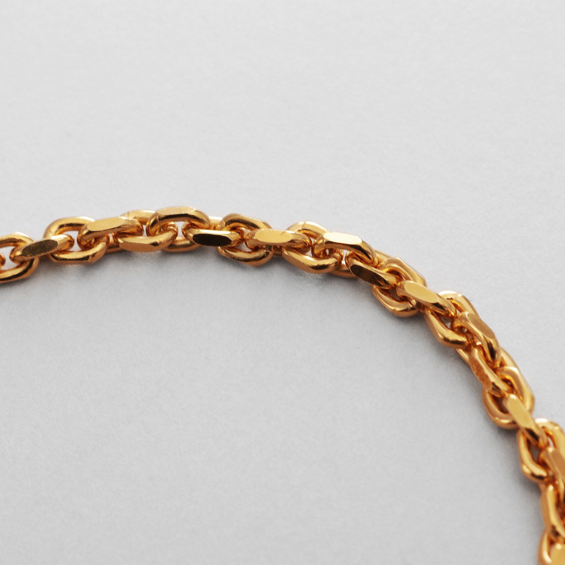 COCOSHNIK ONKITSCH「シルバー カットケーブルチェーン レクタングルマンテルブレスレット L GP」|ブレスレット・バングル|