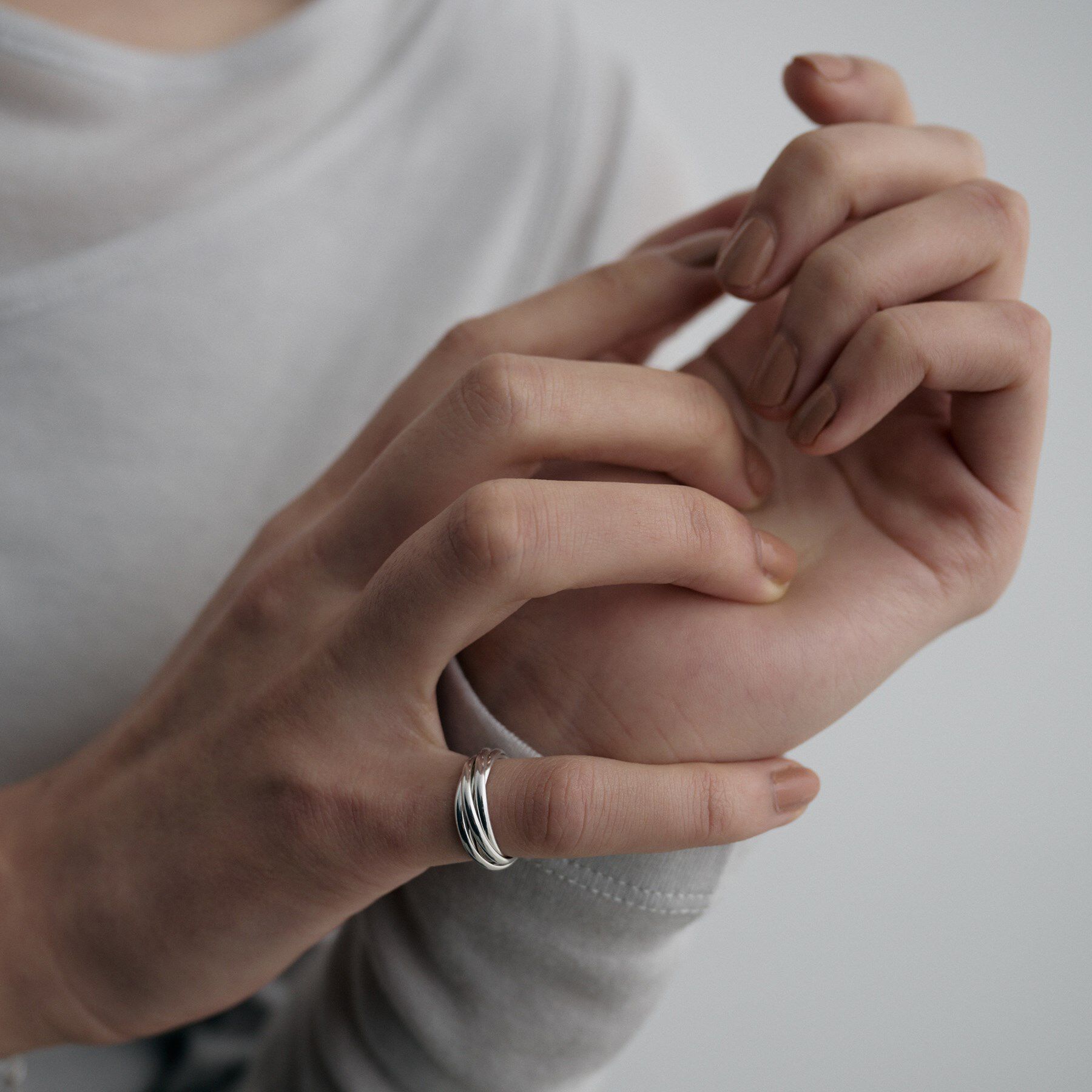 COCOSHNIK ONKITSCH「シルバー 5レイヤーズピンキーリング」|リング|