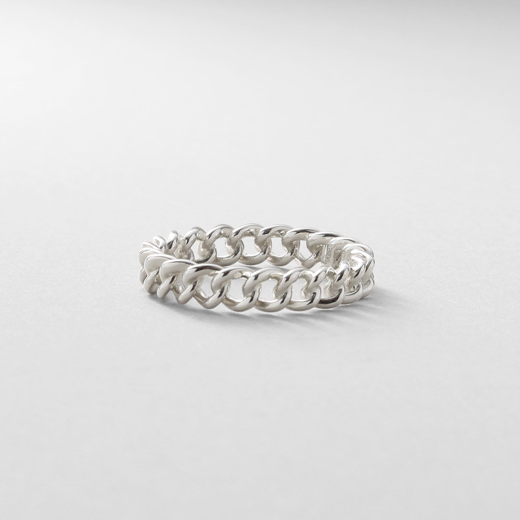 COCOSHNIK ONKITSCH「シルバー カーブチェーンモチーフピンキーリング」|リング|