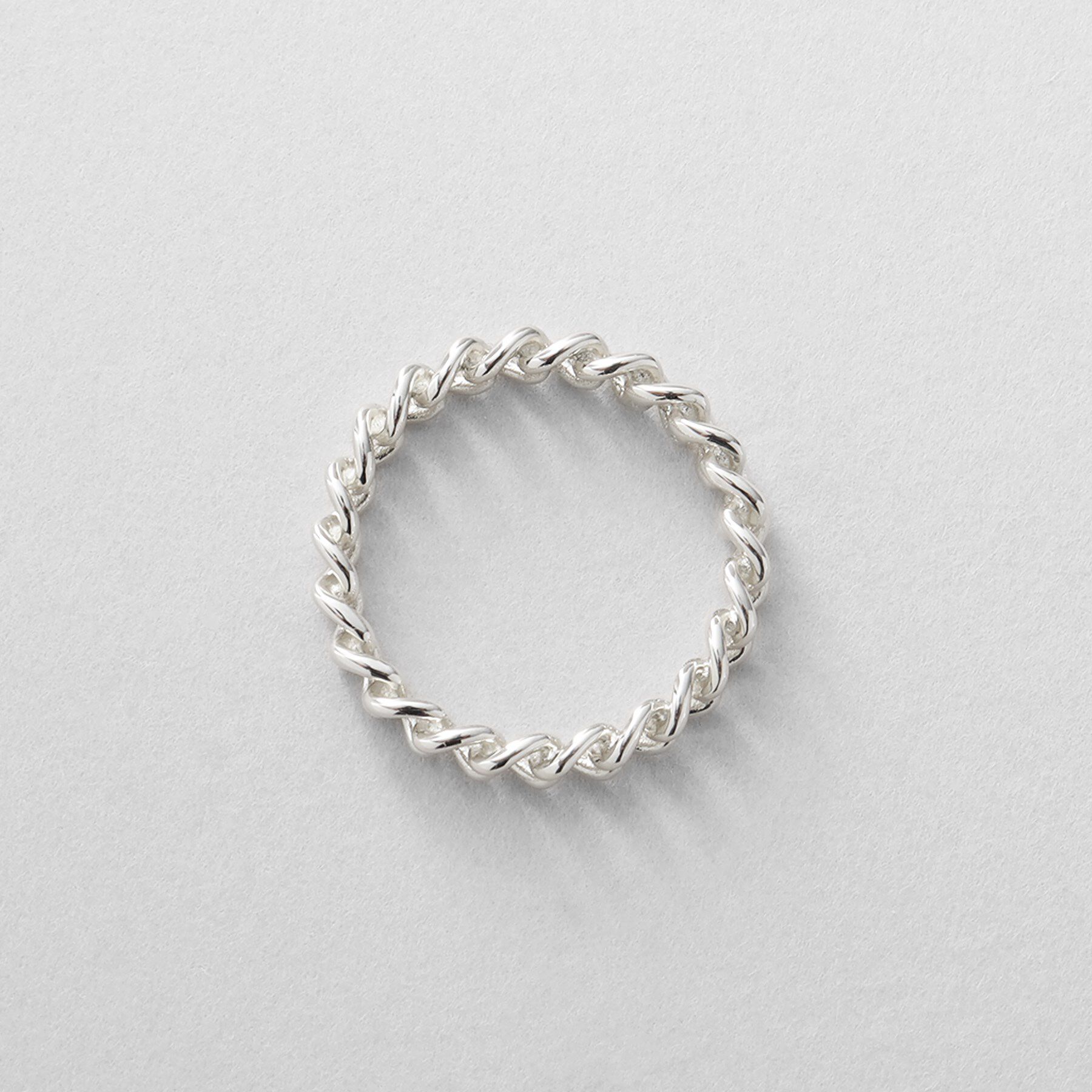 COCOSHNIK ONKITSCH「シルバー カーブチェーンモチーフピンキーリング」|リング|