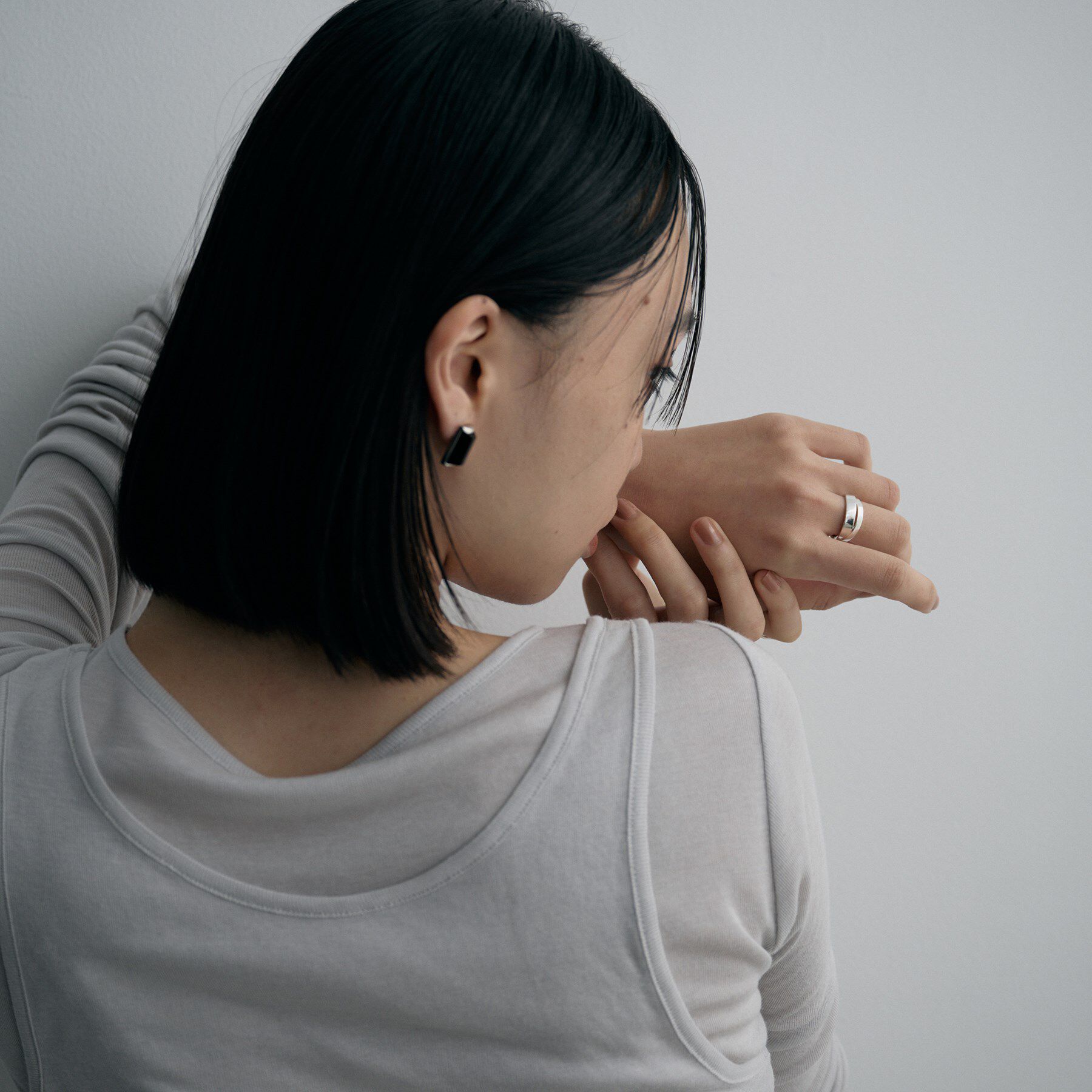 COCOSHNIK ONKITSCH「シルバー フラットクロスリング」|リング|