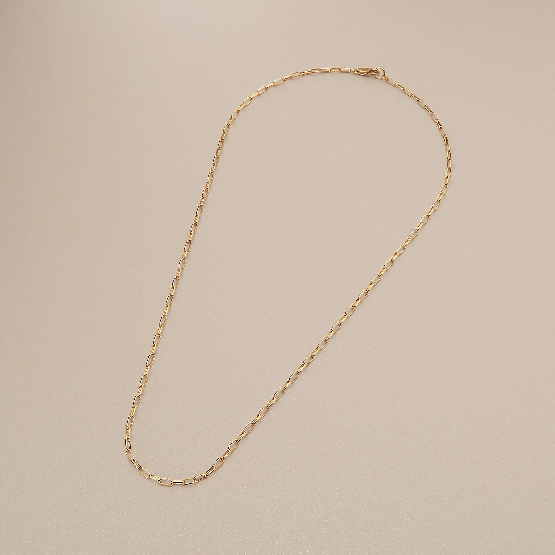 COCOSHNIK「K18中空MVロング ネックレスS」|ネックレス|