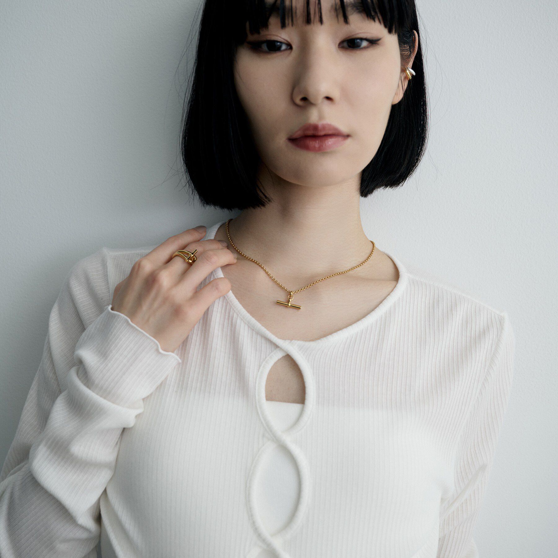 COCOSHNIK ONKITSCH「シルバー マンテルモチーフネックレス GP」|ネックレス|