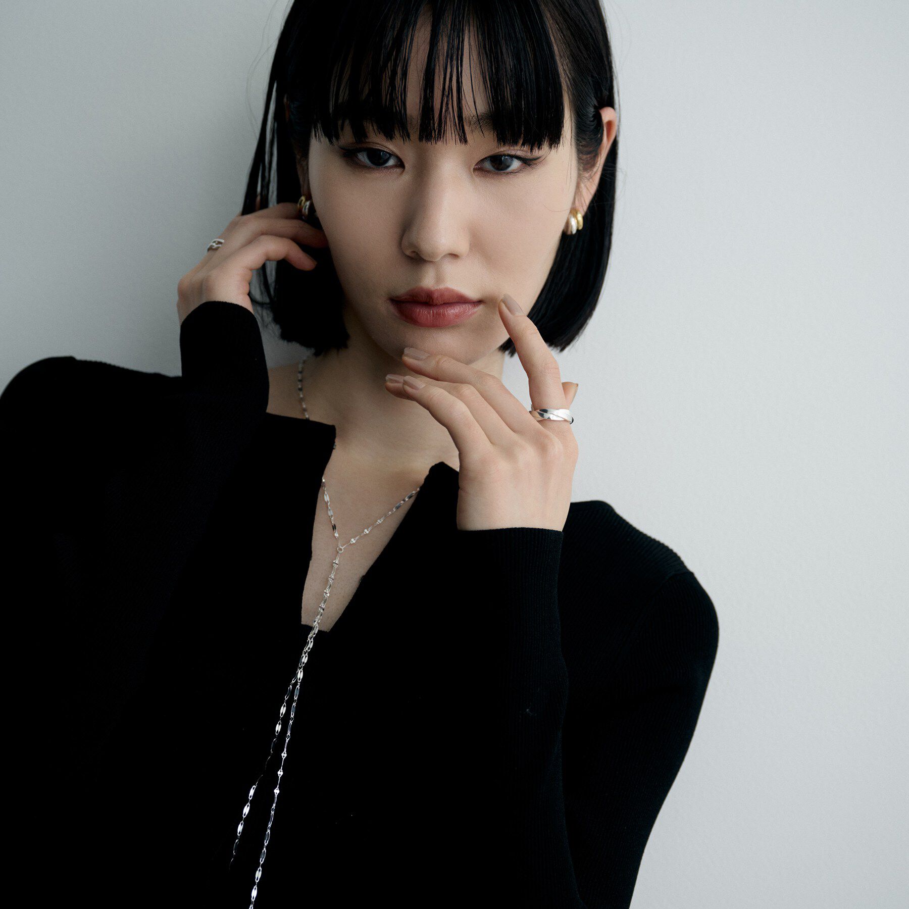 COCOSHNIK ONKITSCH「シルバー フラットブレイドリング（16号、18号）」|リング|