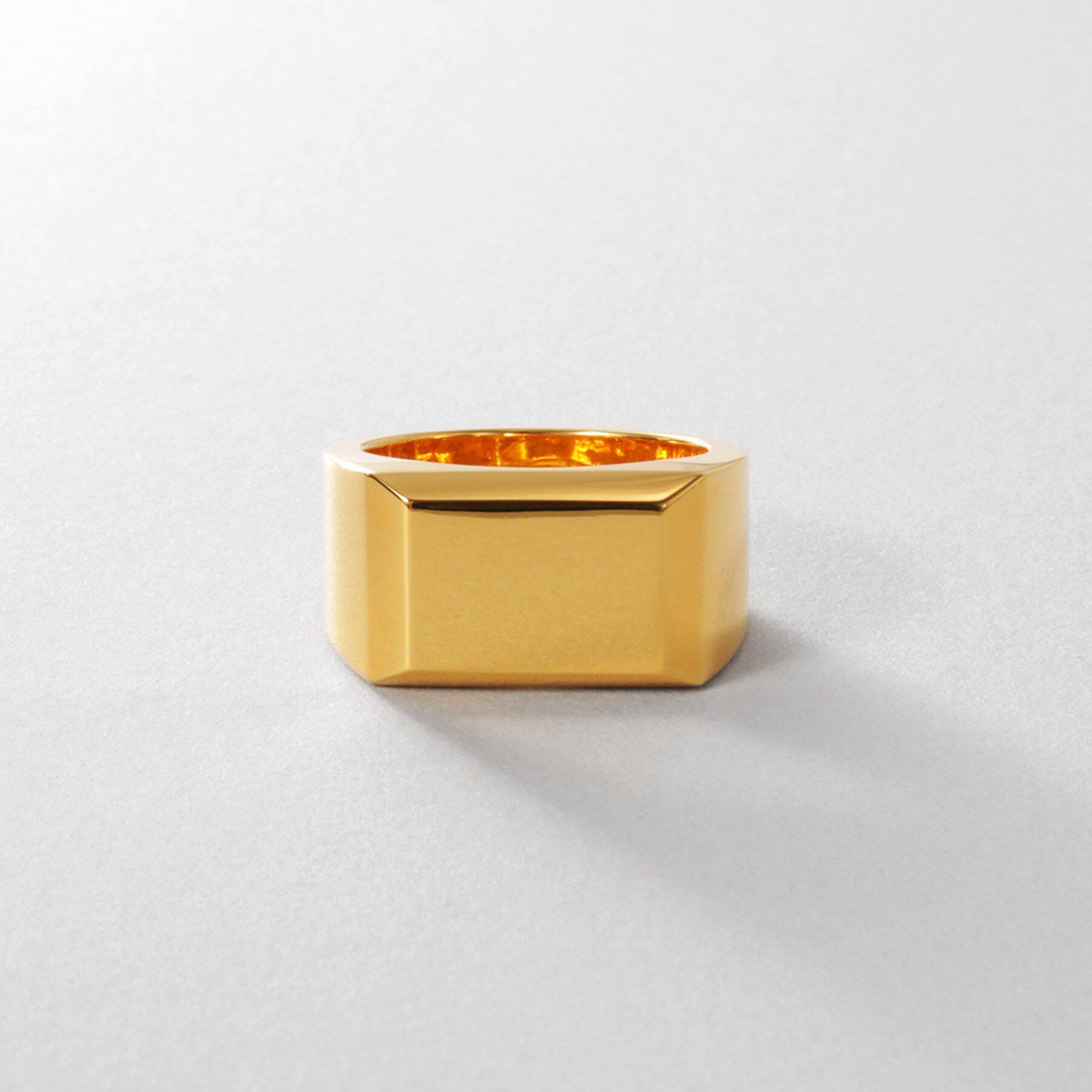 COCOSHNIK ONKITSCH「シルバー バケットカット シグネットリング（16号、18号） GP」|リング|