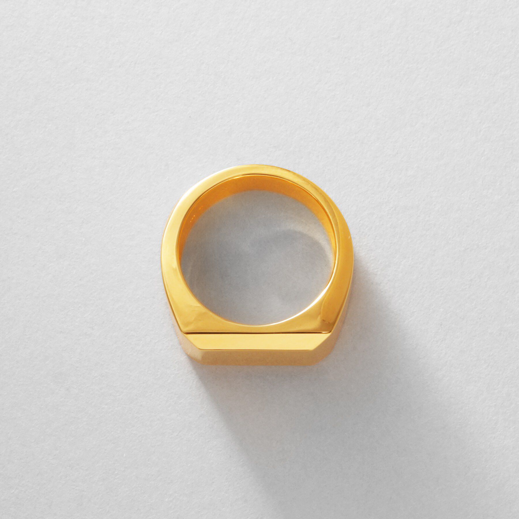 COCOSHNIK ONKITSCH「シルバー バケットカット シグネットリング（16号、18号） GP」|リング|