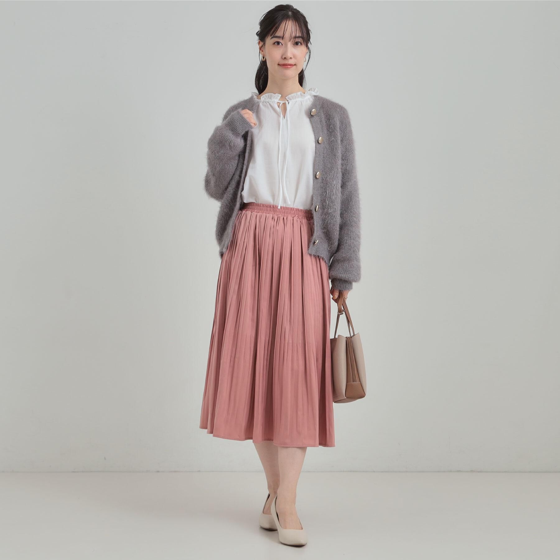 SHOO･LA･RUE「【着丈選べる/あったか】裏に秘密 プリーツスカート」|スカート|