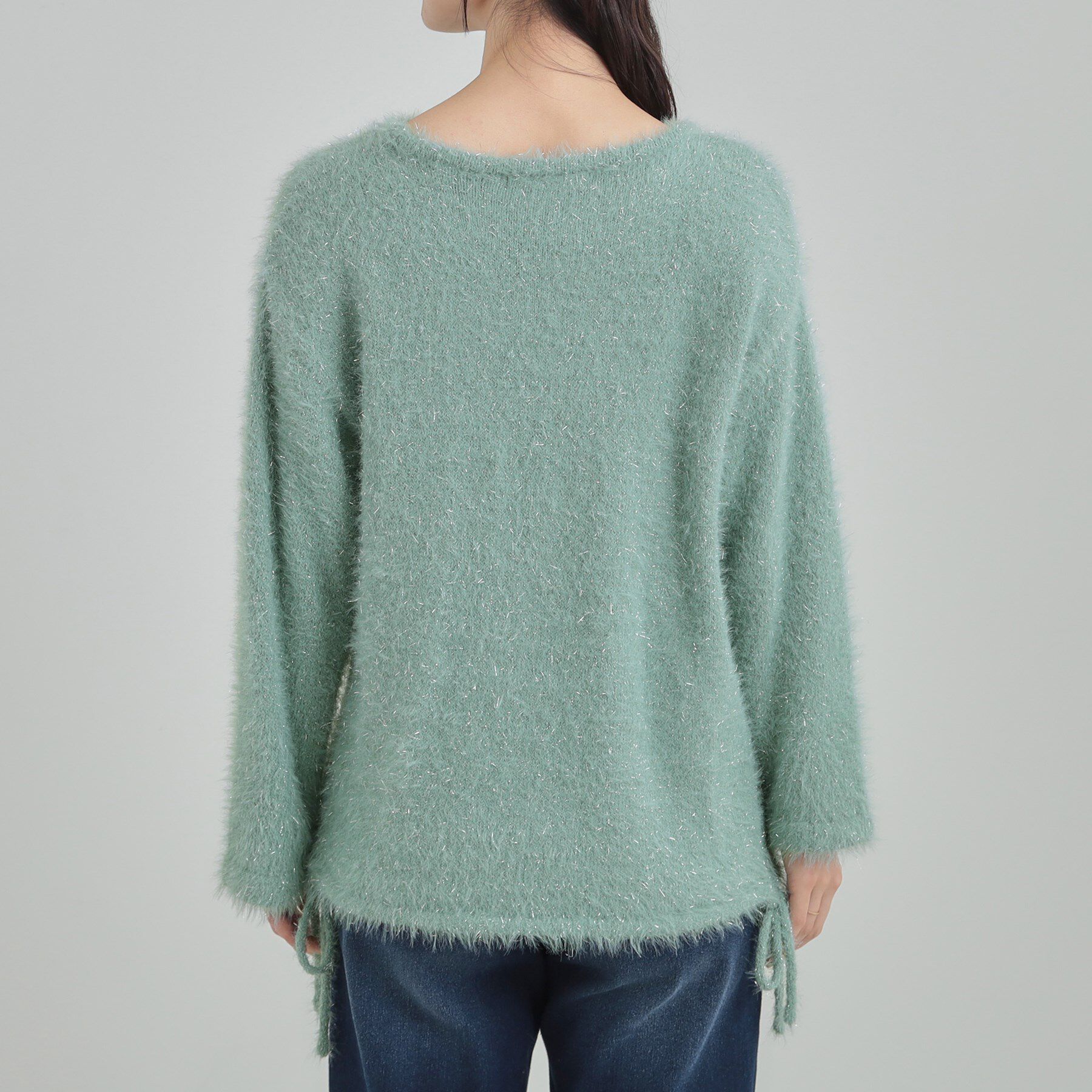 SHOO･LA･RUE「キラふわ ラメフェザー ドロストニット」|ニット・セーター|