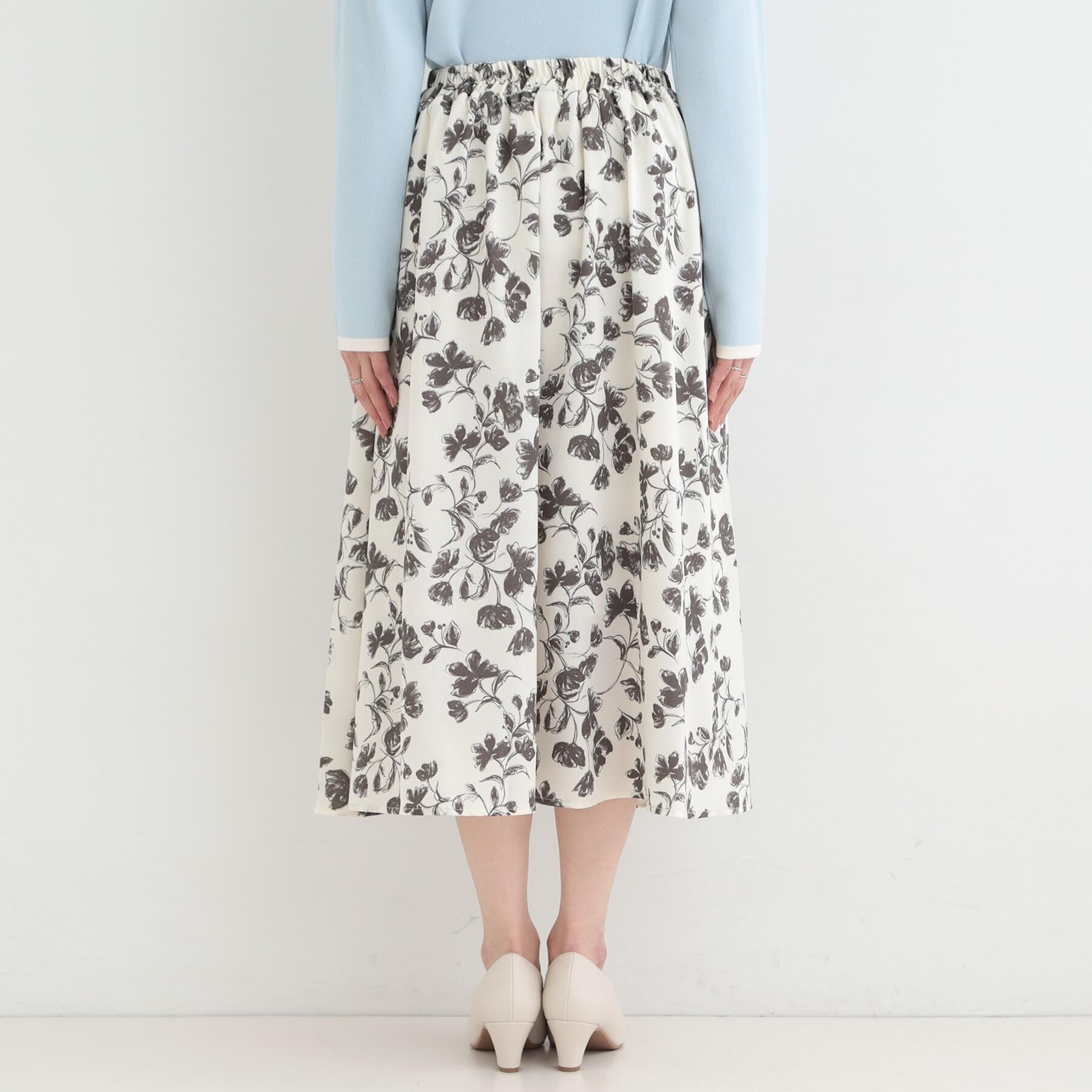 SHOO･LA･RUE「【着丈選べる】アソート柄フレアスカート」|スカート|