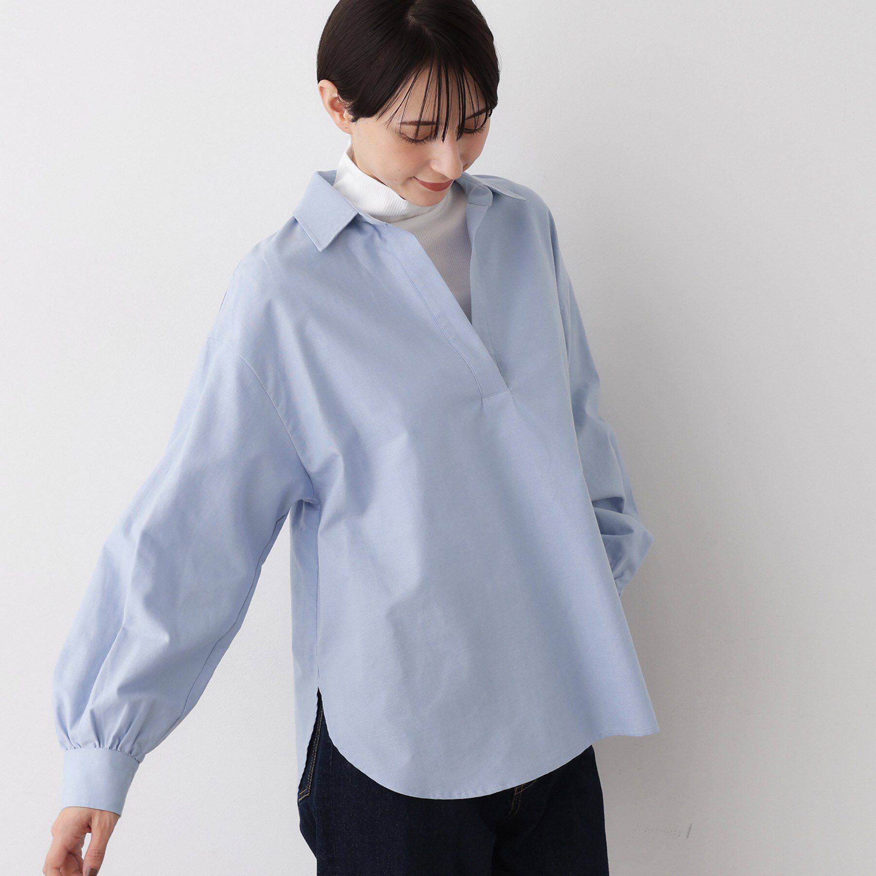 Dessin「【洗える】オックススキッパーシャツ」|シャツ・ブラウス|