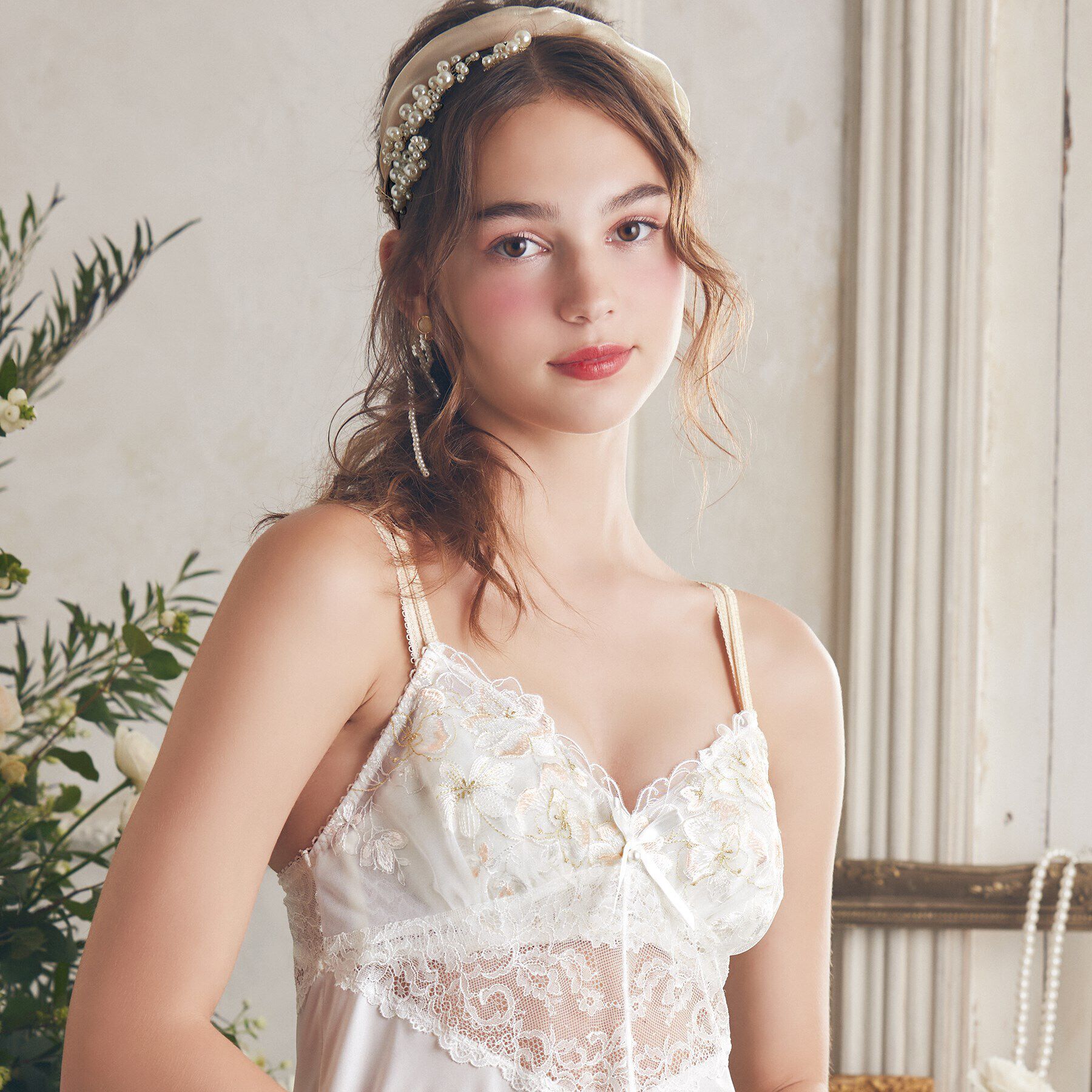 Risa Magli「アルメル スリップ」|キャミソール|ホワイト(001)