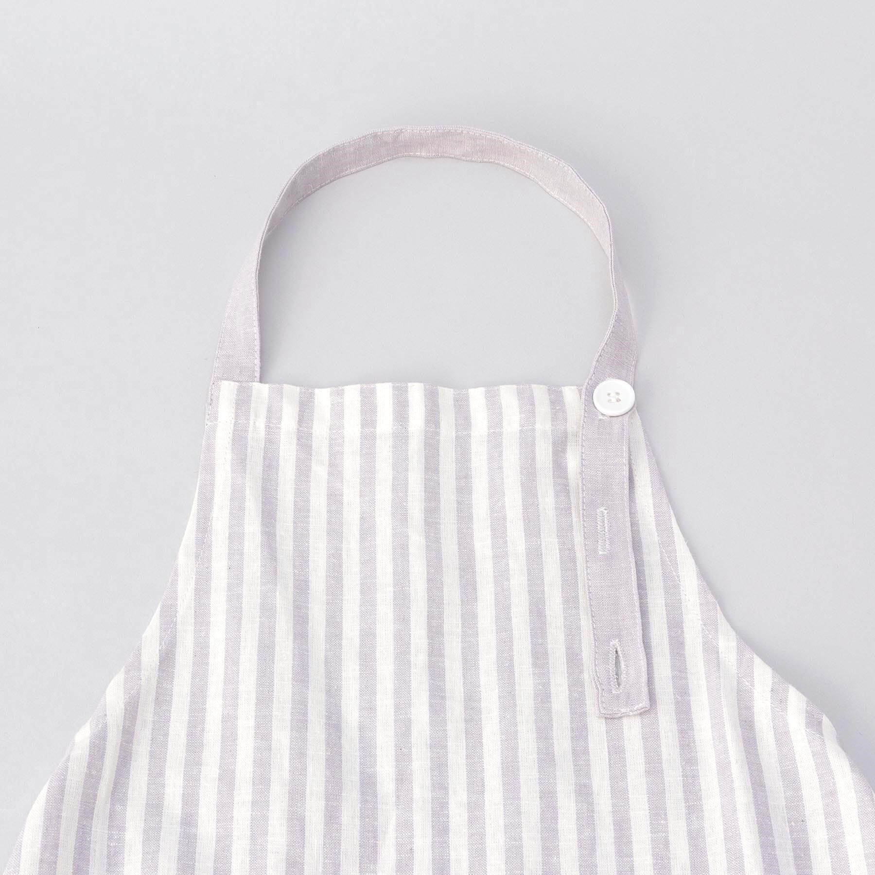 212 KITCHEN STORE「ブロックストライプ リネンコットン キッズエプロン・三角巾セット LPU ＜212Kオリジナル ＞」|食器・キッチングッズ|