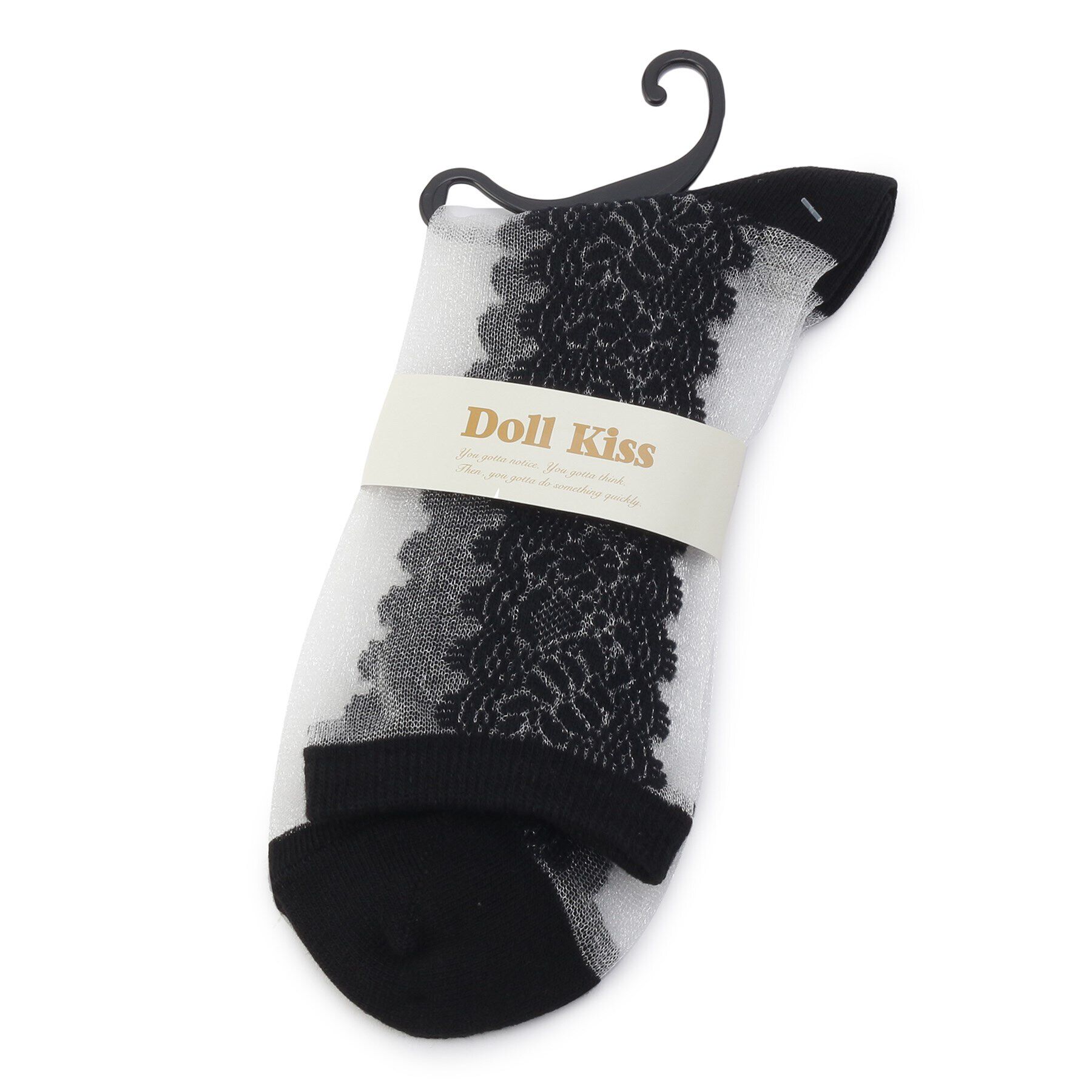 Doll Kiss「テグスサイドレース柄　靴下」|ソックス|ﾌﾞﾗｯｸ(019)