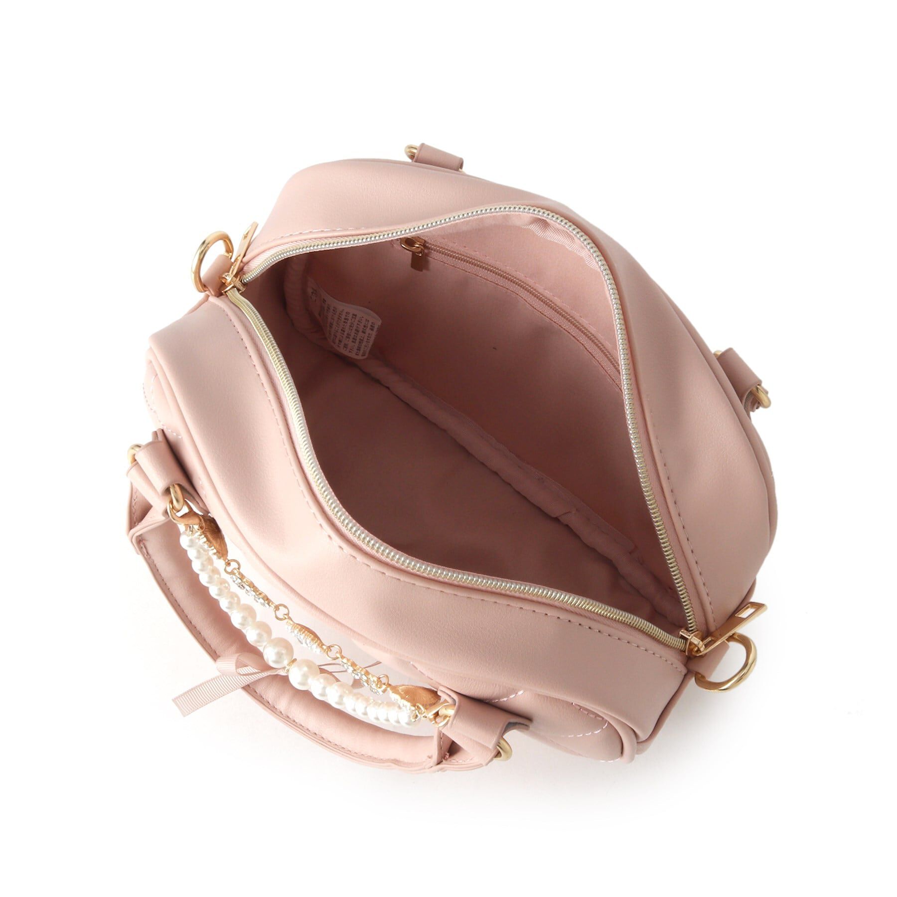 Ober Tashe「バッグチャーム付きキルティング2WAYミニボストンバッグ」|ボストンバッグ|