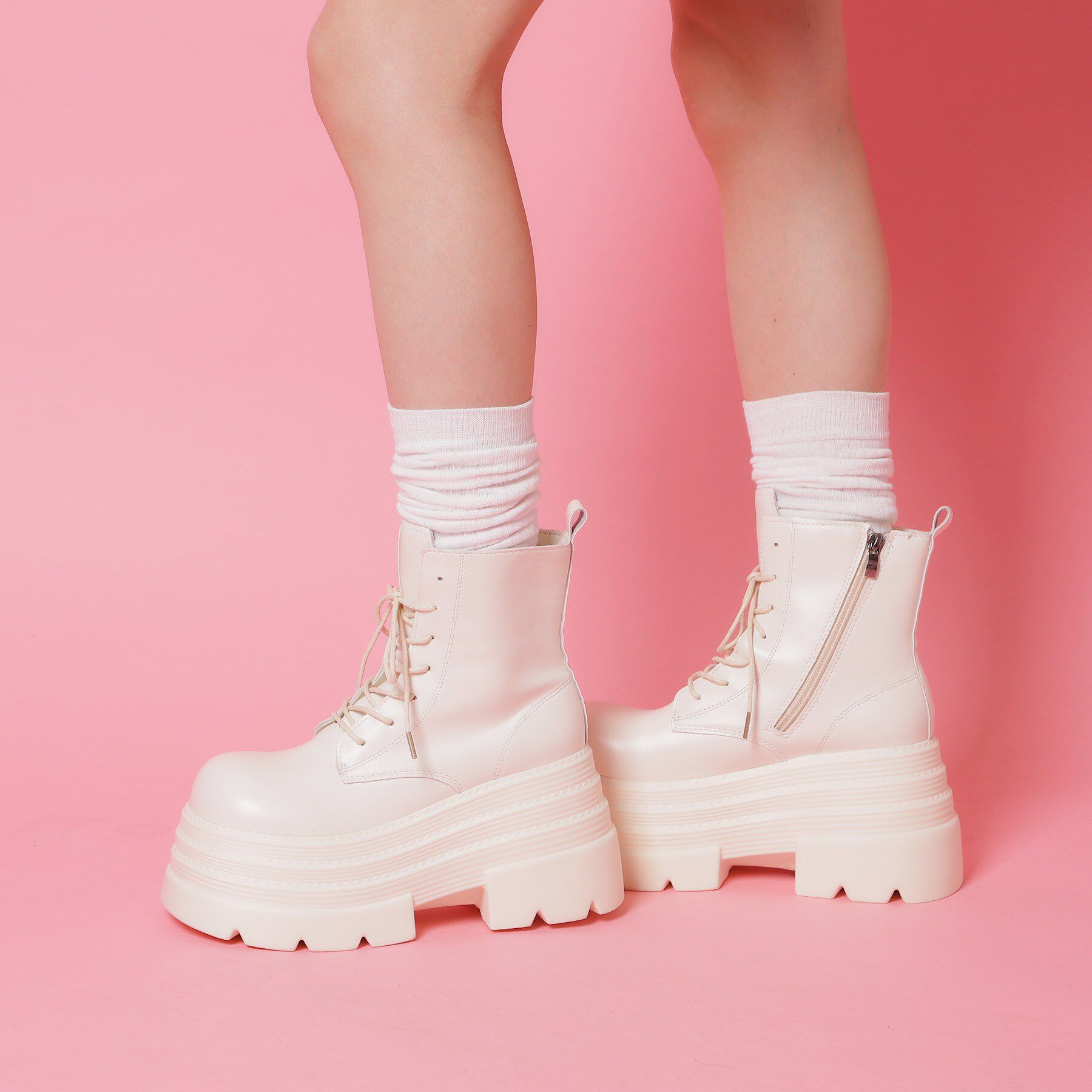 csT&P「厚底レースアップ」|ショートブーツ|