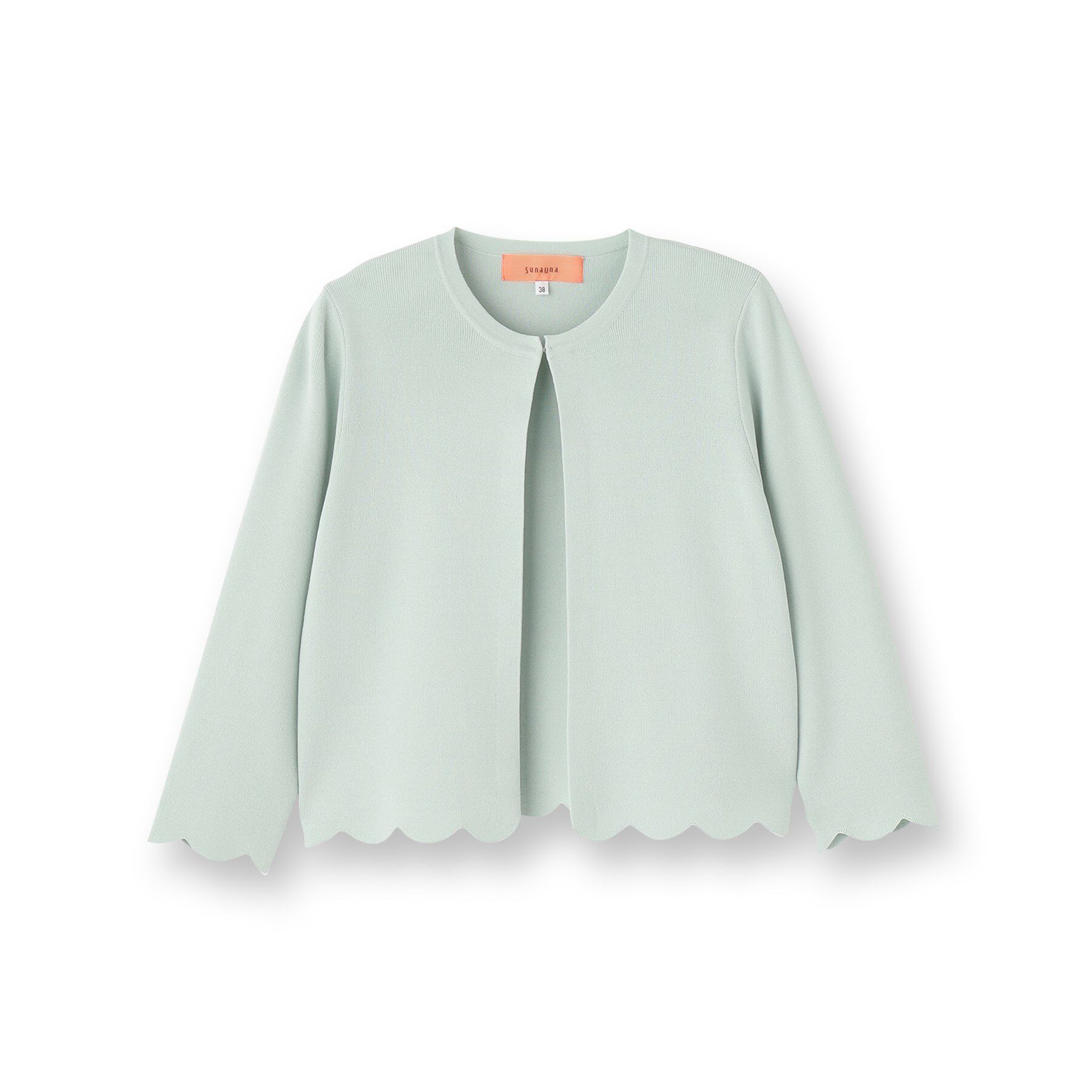 SunaUna「【人気シリーズ/4色展開】スカラップ7分袖ボレロ」|カーディガン|