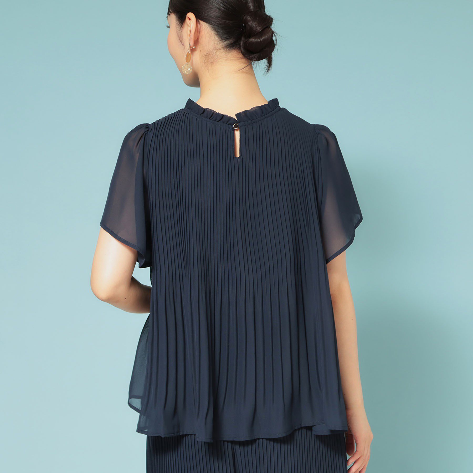 SunaUna「【新作／プリーツ／フレアスリーブ】Aラインブラウス」|シャツ・ブラウス|