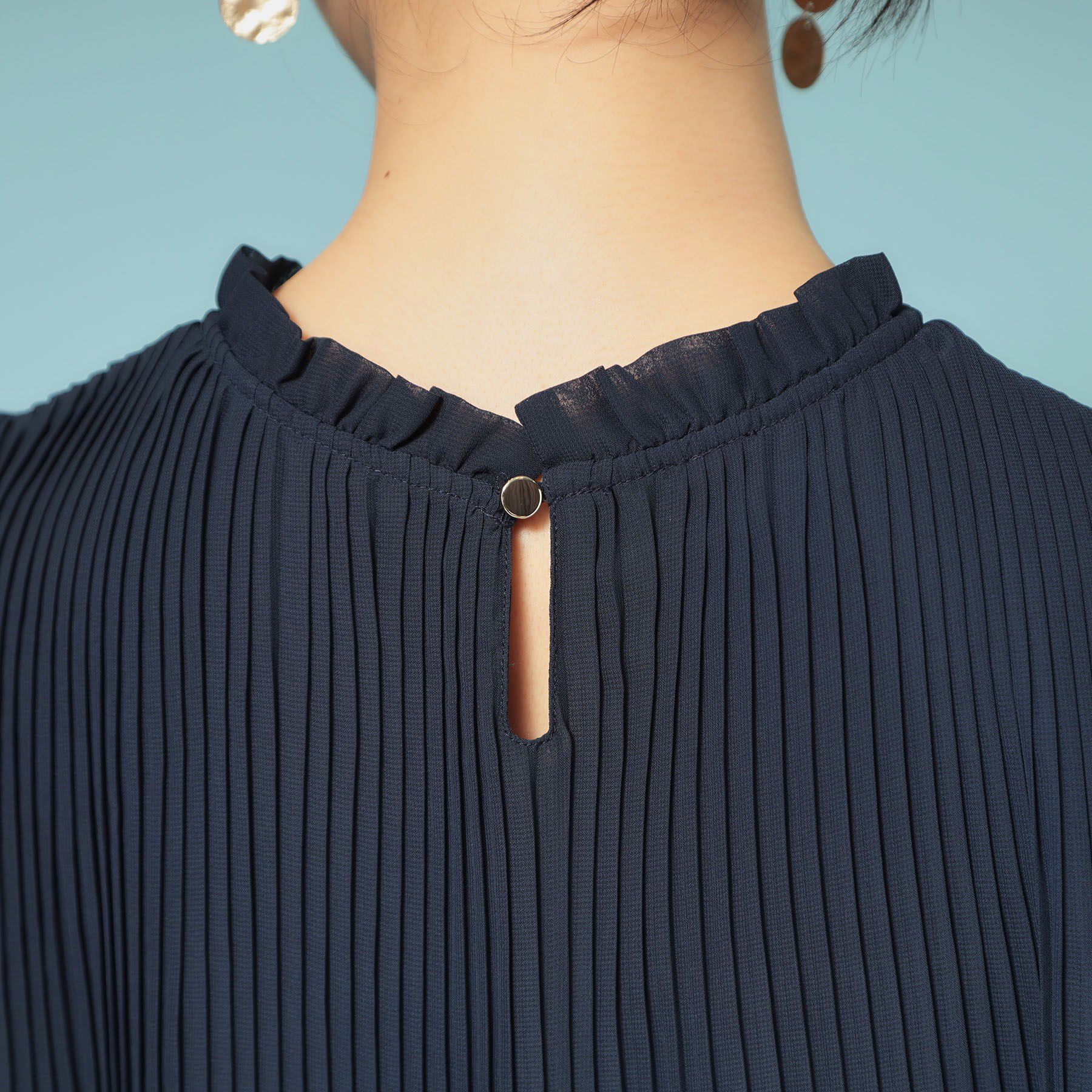 SunaUna「【新作／プリーツ／フレアスリーブ】Aラインブラウス」|シャツ・ブラウス|